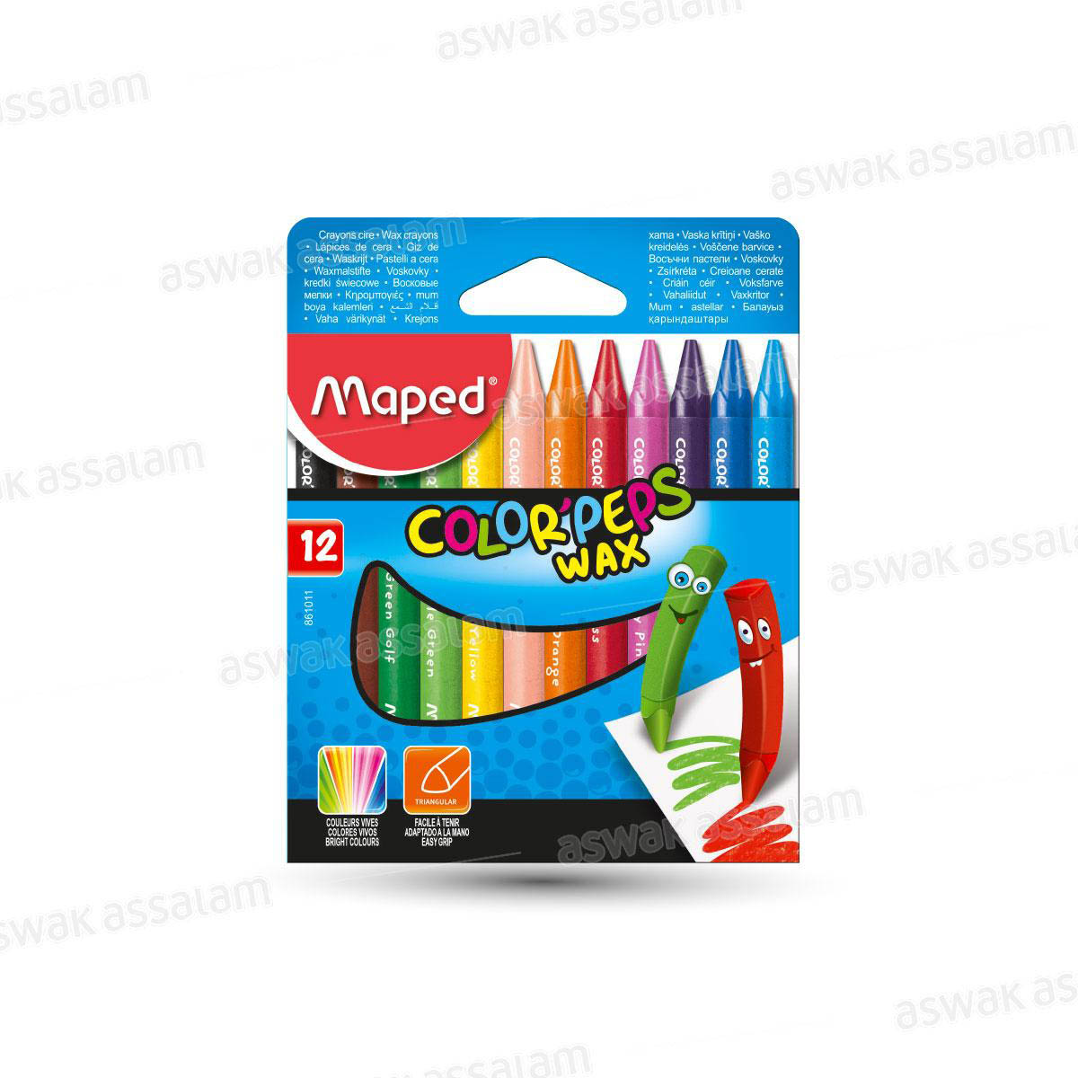 12 CRAYONS CIRE COLOR’PEPS MAPED