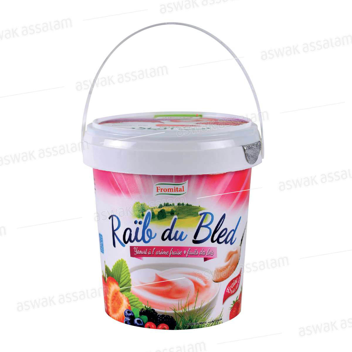 YAOURT AROME FRAISE + FRUITS DES BOIS RAIB DU BLED 900G FROMITAL