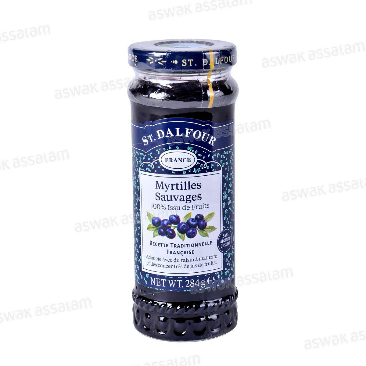 CONFITURE DE MYRTILLES SANS SUCRE 284G ST DALFOUR