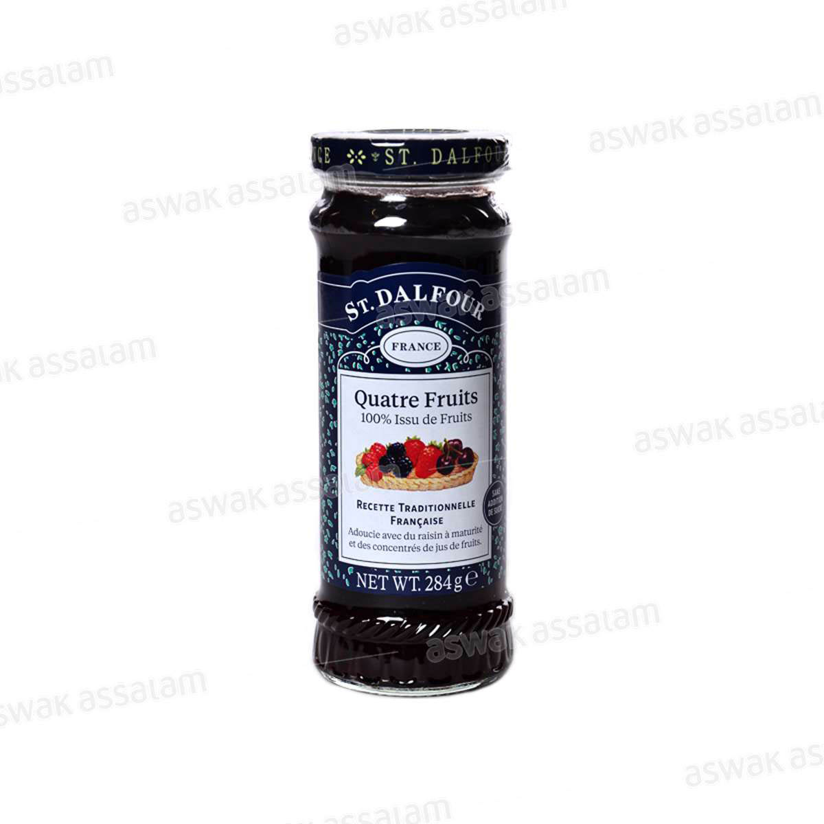 CONFITURE 4 FRUITS SANS SUCRE 284G ST DALFOUR