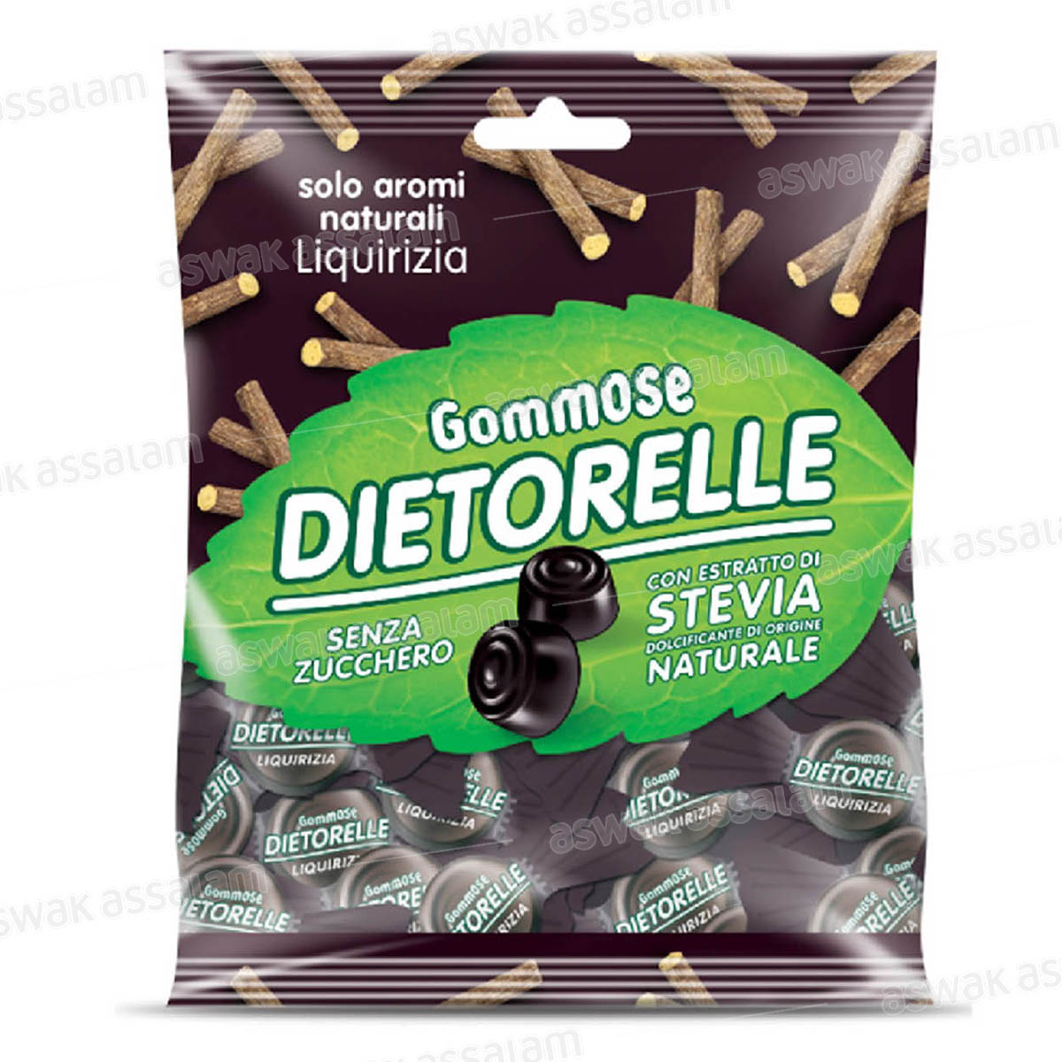 BONBON REGLISSE SANS SUCRE SACHET 70G DIETORELLE