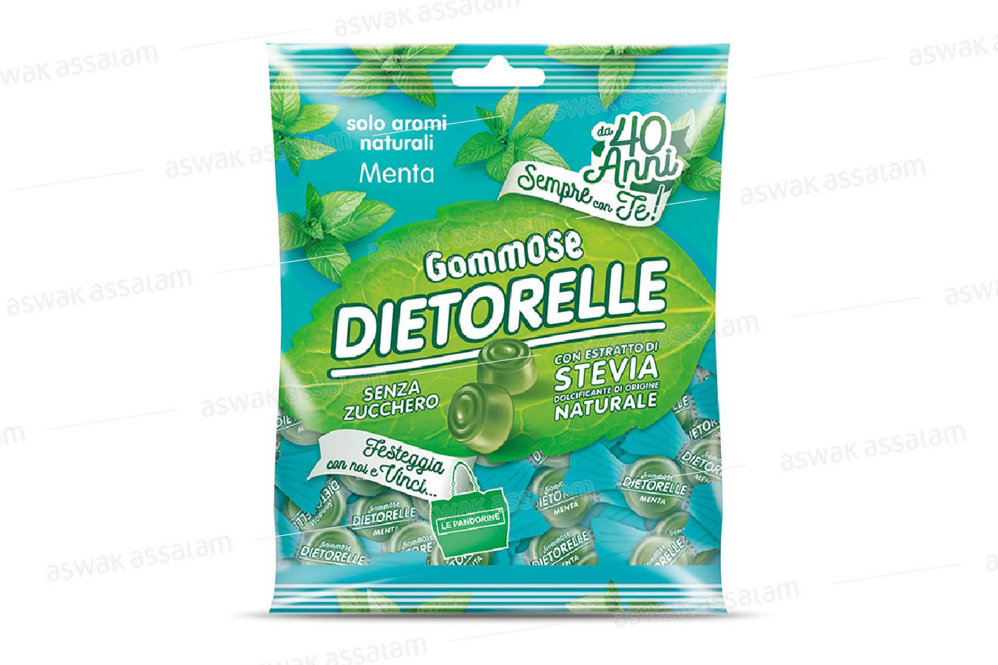 BONBONS MINT SANS SUCRE SACHET 70G DIETORELLE