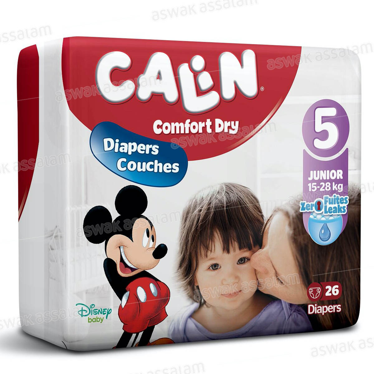 COUCHES BEBE JUNIOR TAILLE 5 15-28 KG 26 UNITES CALIN