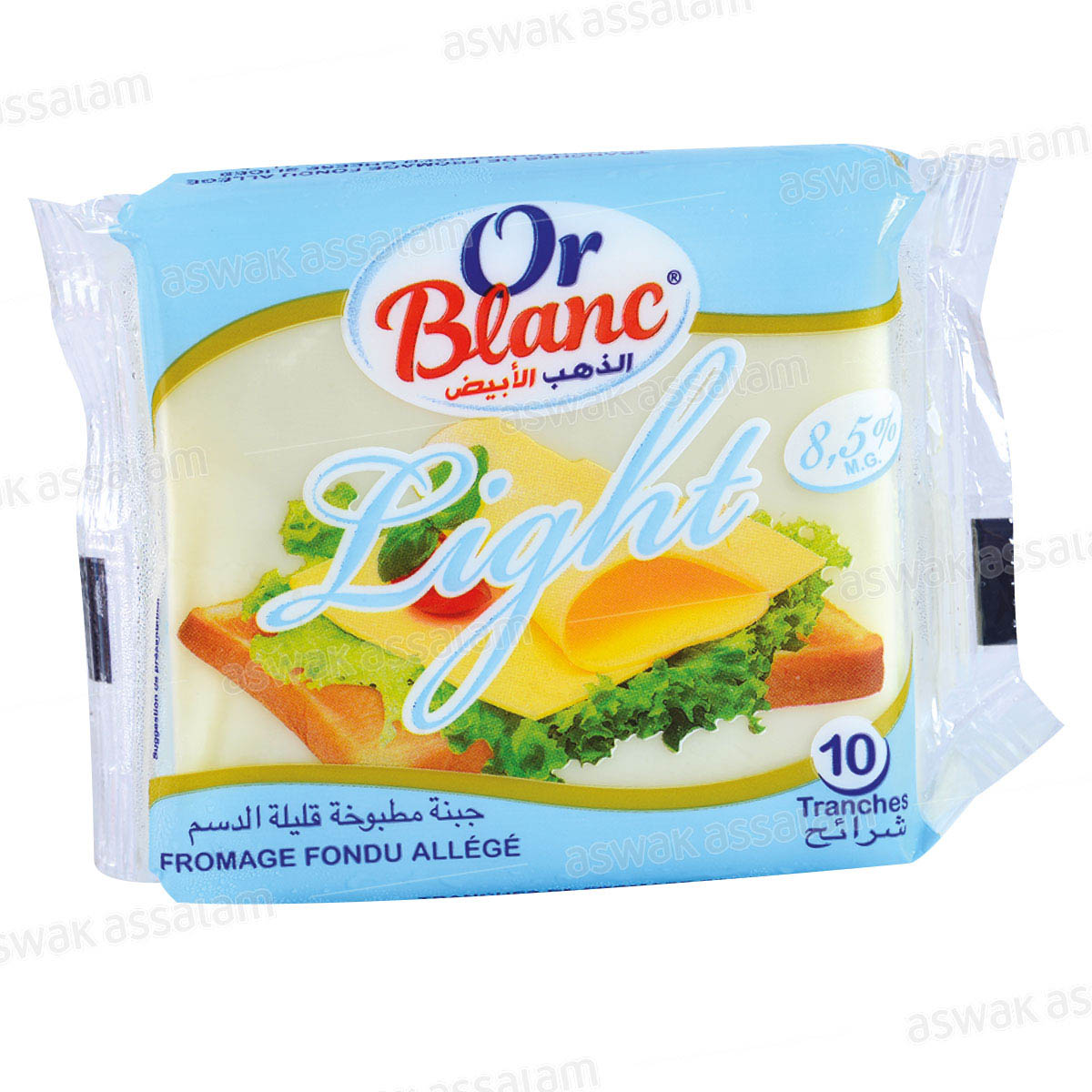 FROMAGE LIGHT EN TRANCHES 200G OR BLANC