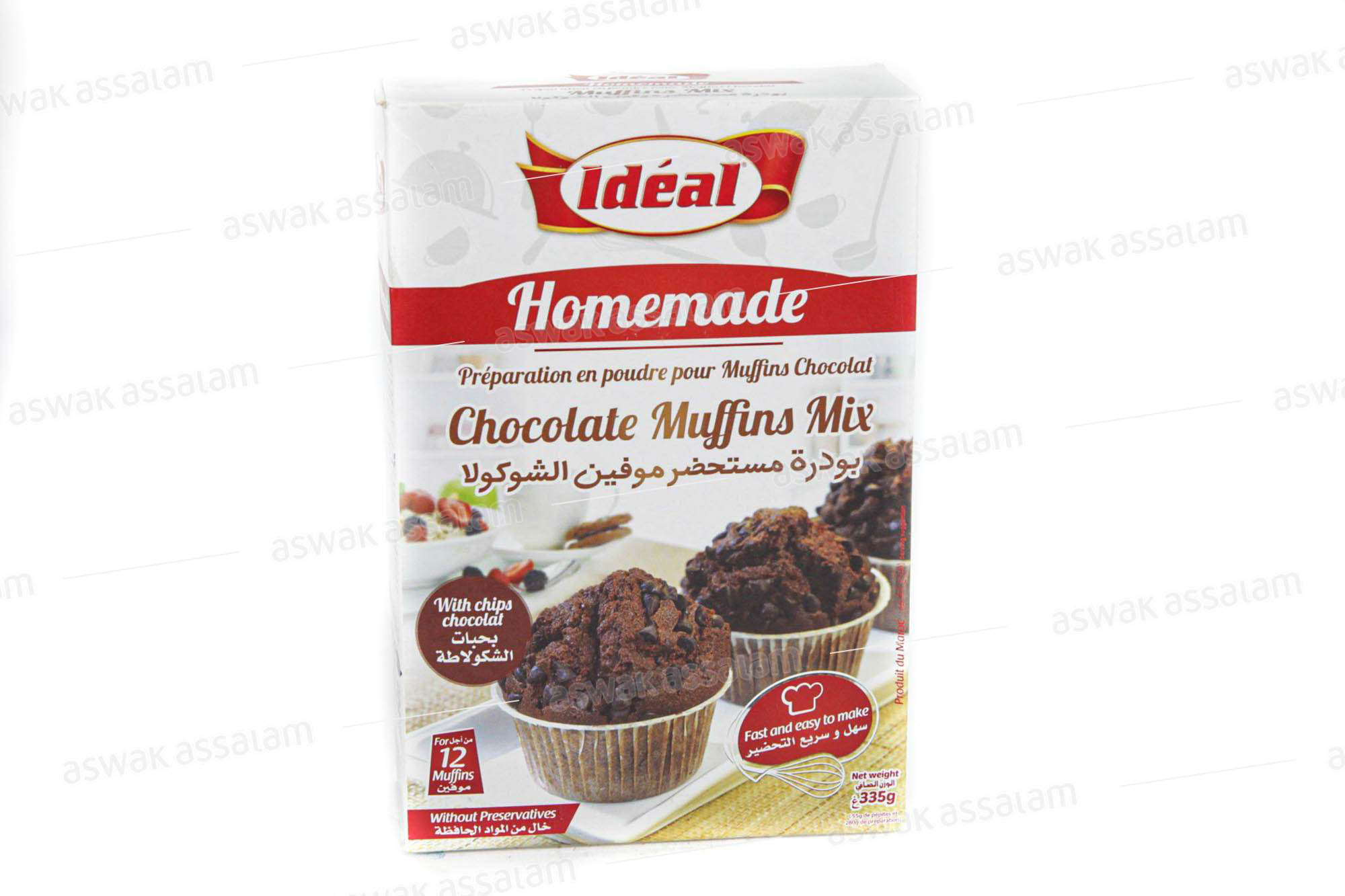 PREPARATION POUDRE MUFFINS CHOCOLAT MIX 350G IDEAL