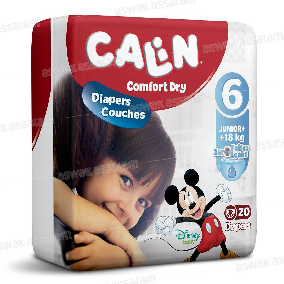 COUCHES BEBE JUNIOR PLUS TAILLE 6 18 KG ET PLUS 20 UNITES CALIN