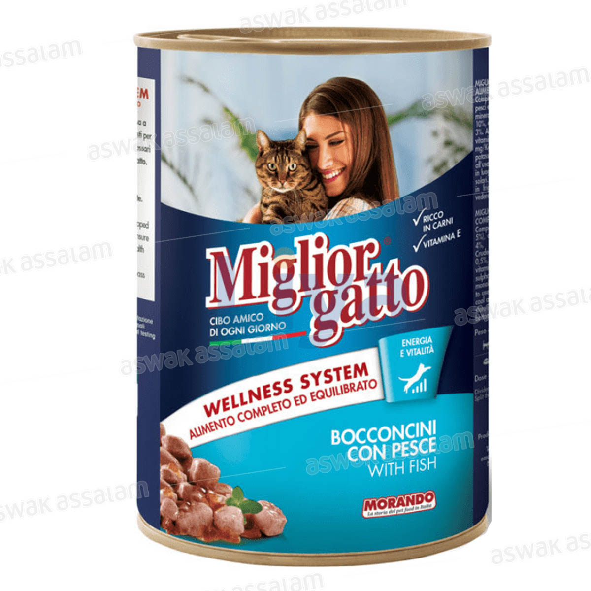 BOUCHEES POUR CHAT AU POISSON 405G MIGLIOR GATTO MORANDO