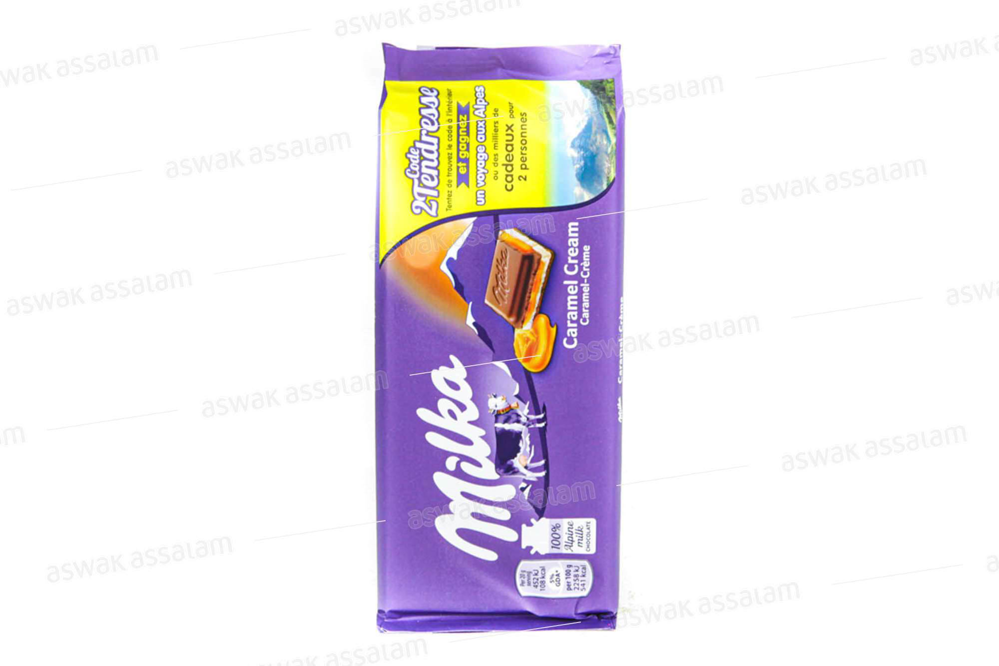 CHOCOLAT TABLETTE CARAMEL CREME 100G MILKA