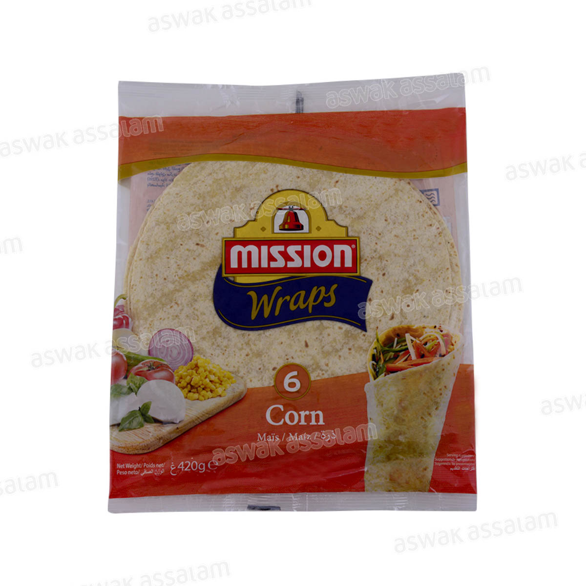 WRAPS CORN 25CM 6 UNITES MISSION