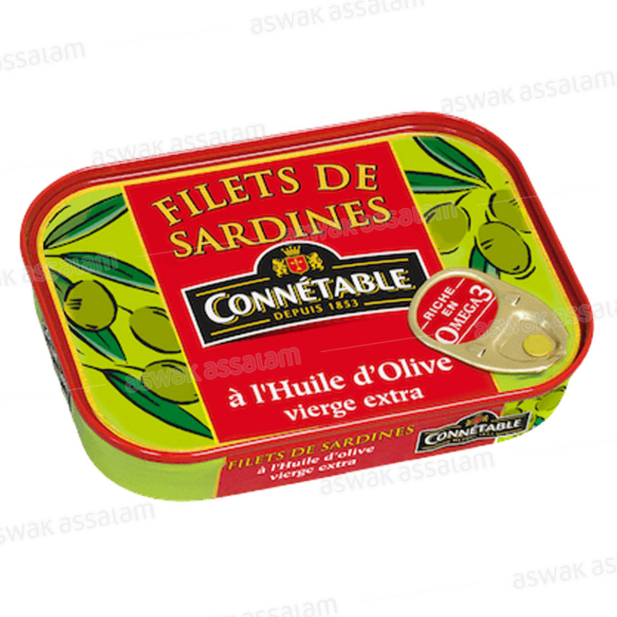 FILETS DE SARDINES A L’HUILE D’OLIVE EXTRA VIERGE 100G CONNETABLE