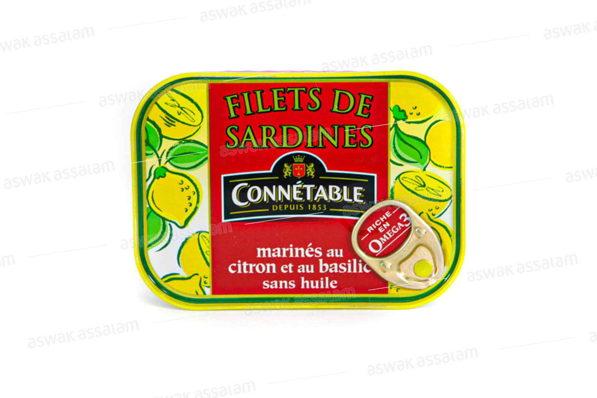 FILETS DE SARDINES MARINES AU CITRON ET BASILIC CONNETABLE