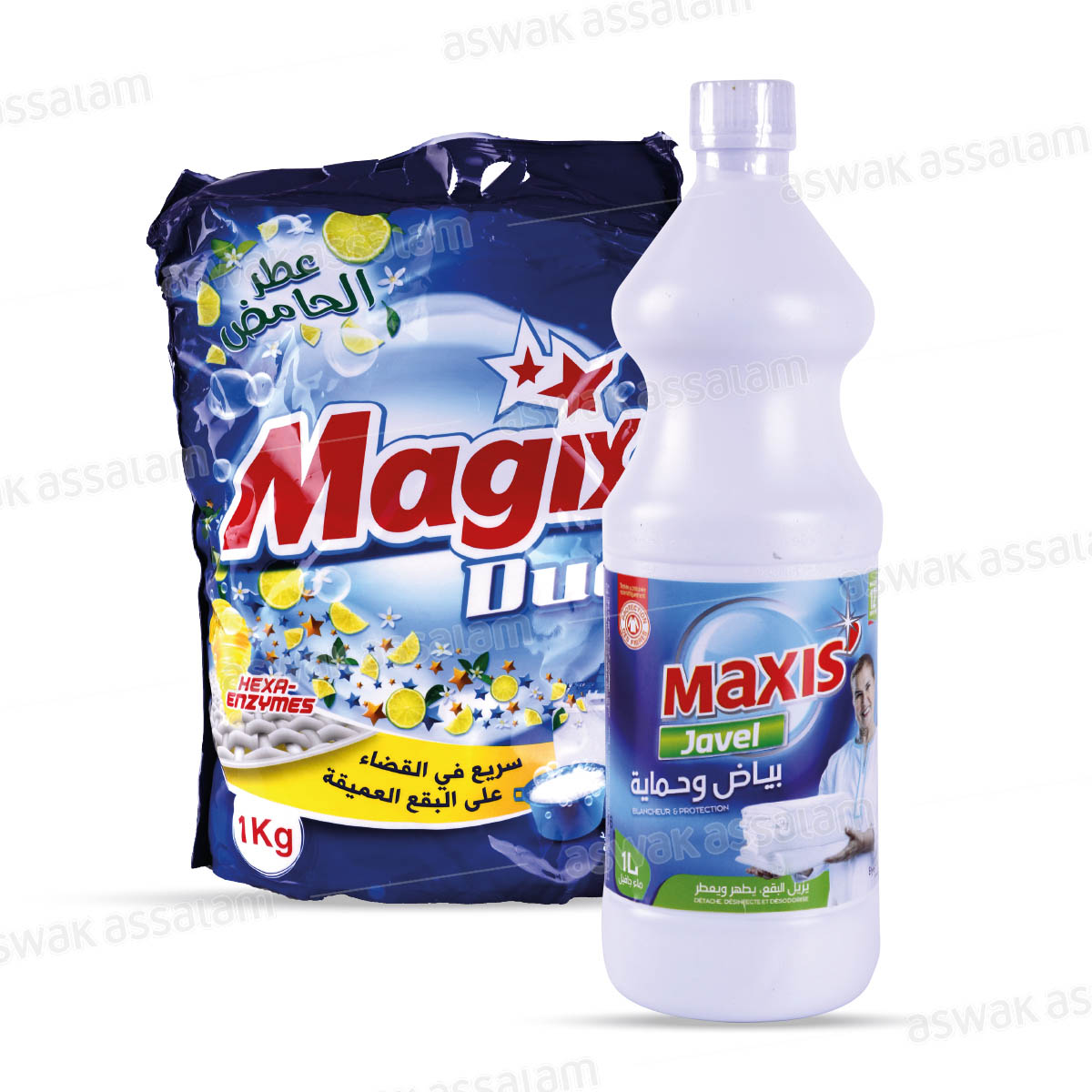 LESSIVE MAIN 1KG + EAU DE JAVEL 1L GRATUIT MAGIX