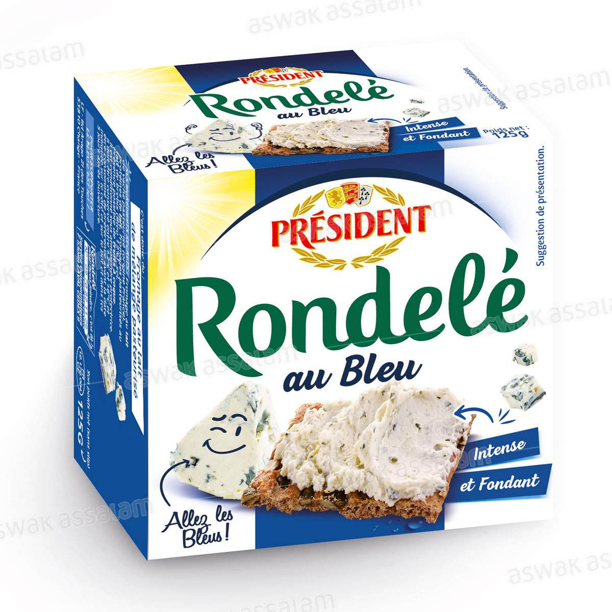 FROMAGE AU BLEU 125G RONDELE PRESIDENT