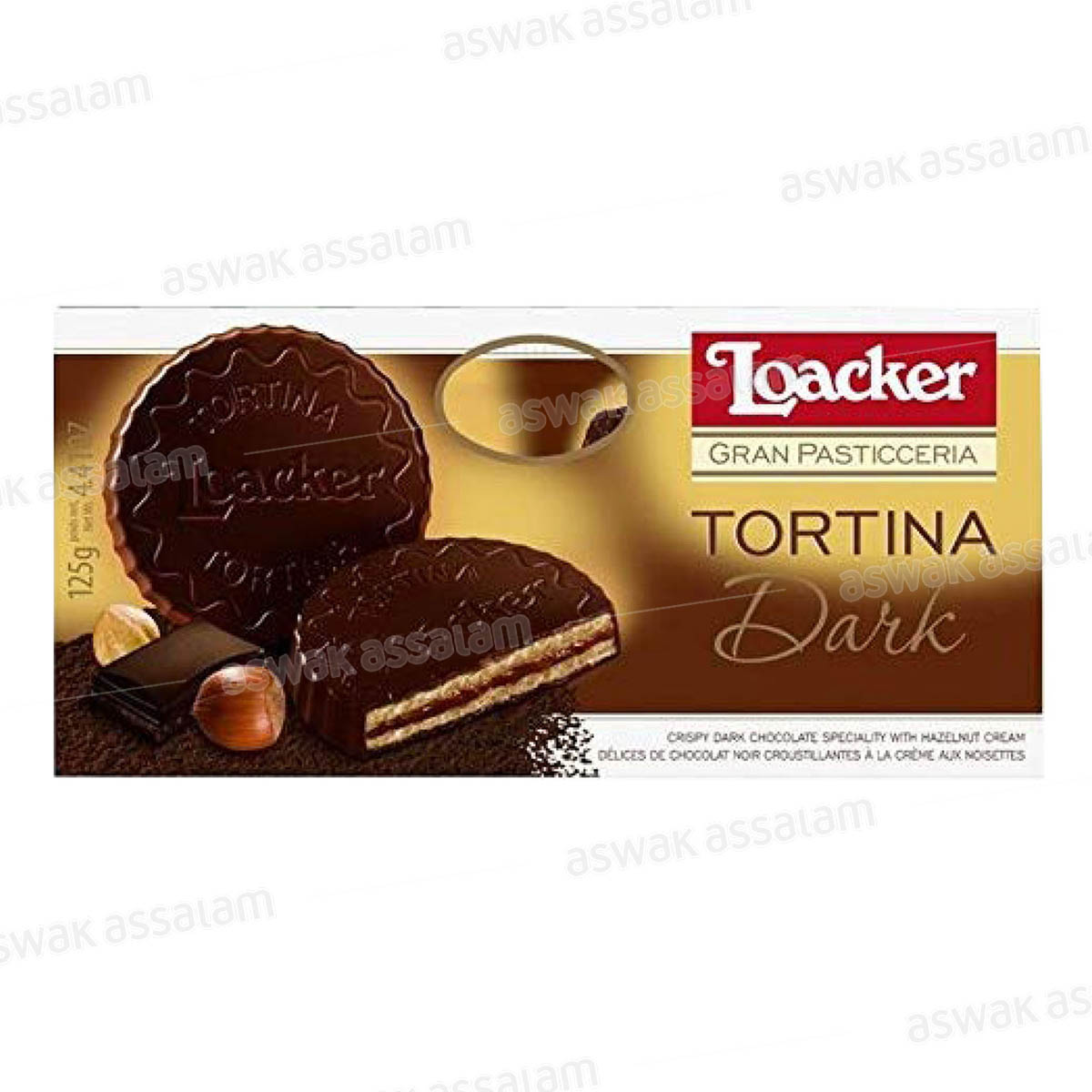 BISCUIT TORTINA CHOCOLAT NOIR 125G LOACKER