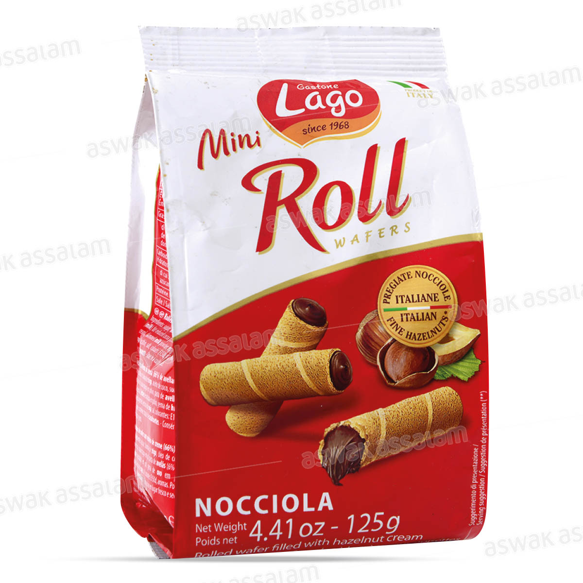 MINI-ROLL FOURRES NOISETTE 125G GASTONE LAGO