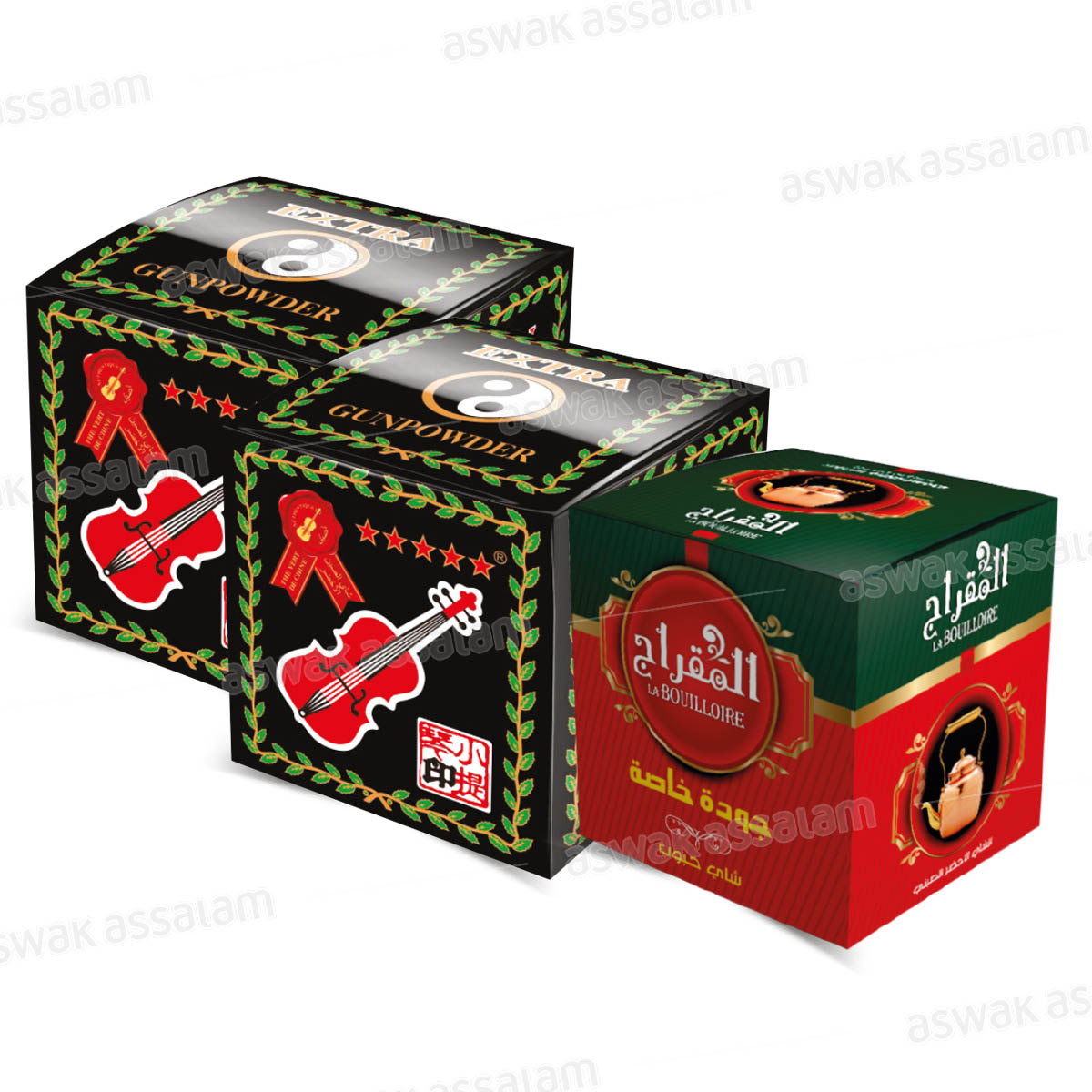 PACK DE 2 THES VERTS EN GRAINS 200G VIOLON (THE VERT BOUILLOIRE 143G GRATUIT)