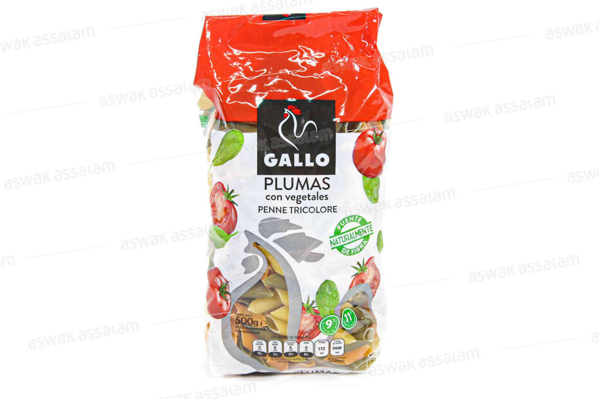 PLUMAS VEGETALES 500G GALLO