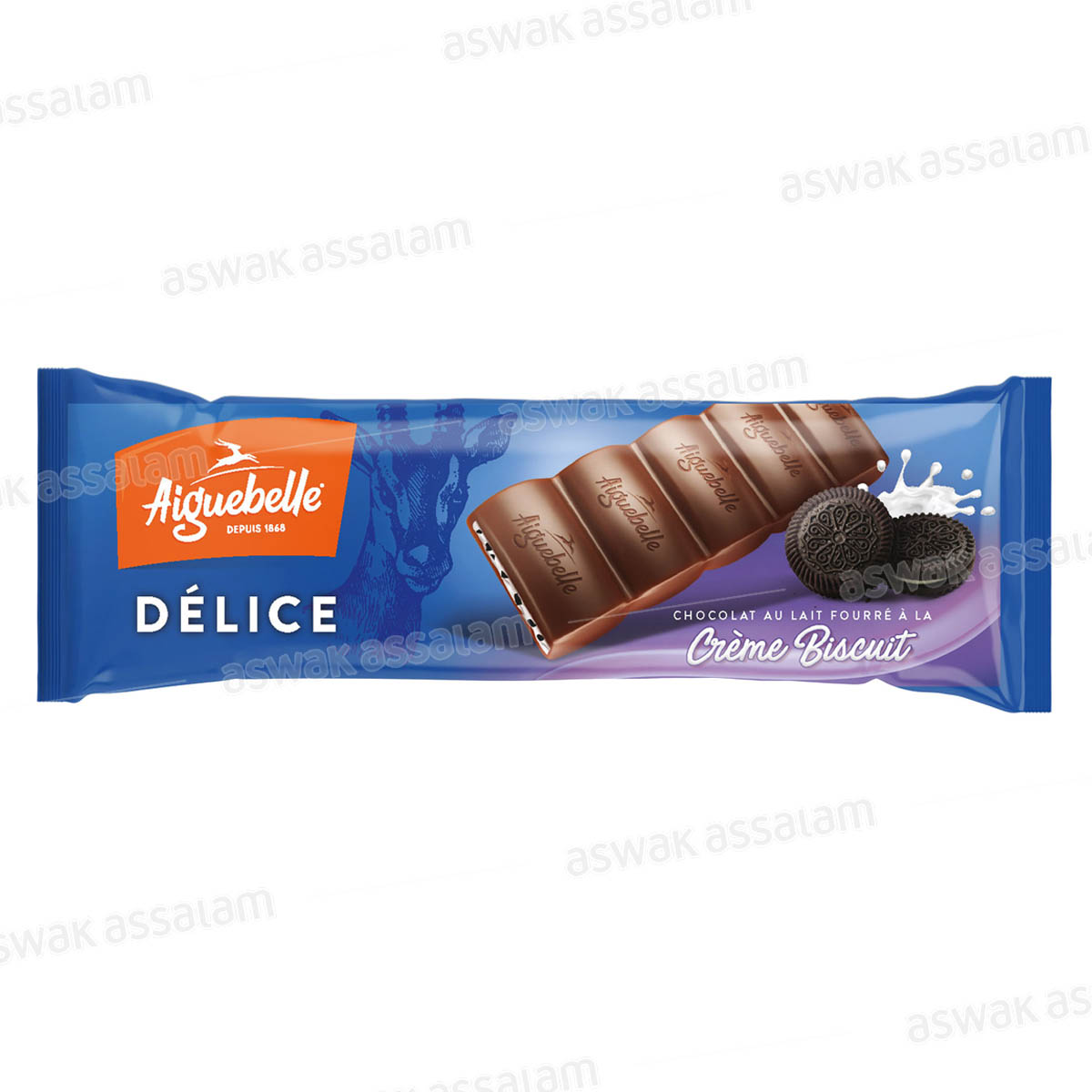 CHOCOLAT AU LAIT FOURRE A LA CREME BISCUIT 36G DELICE AIGUEBELLE