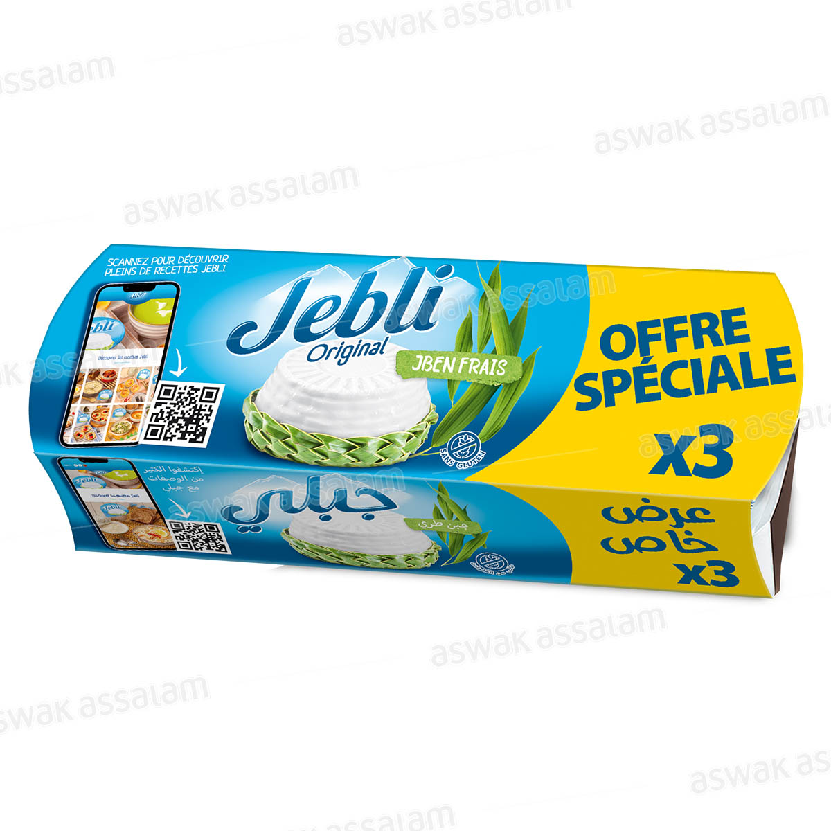 FROMAGE FRAIS A TARTINER 3*150G JEBLI