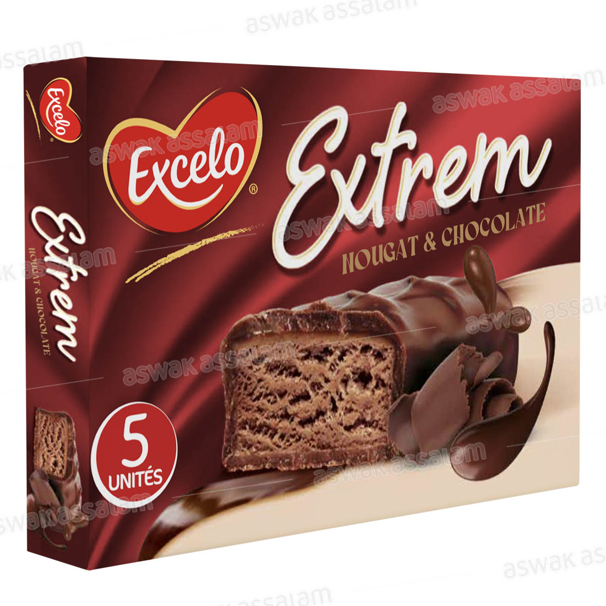 BARRE NOUGAT & CHOCOLAT EXTREM PACK DE 5 UNITES 34G EXCELO