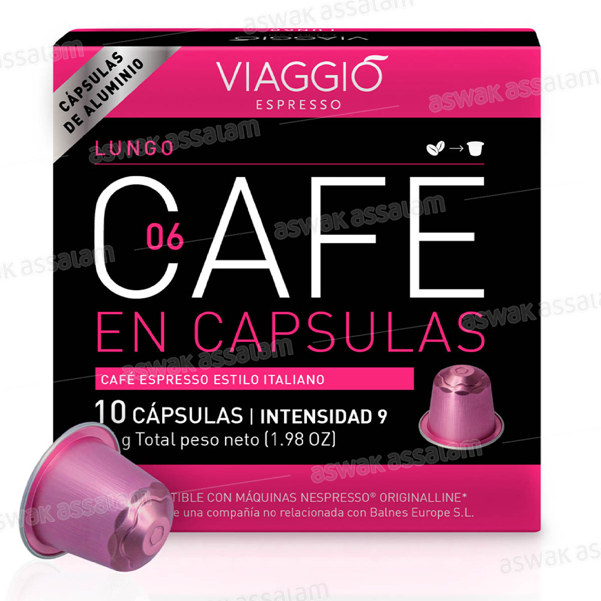 CAFÉ LUNGO INTENSITE 9 BOITE 10 CAPSULES VIAGGIO