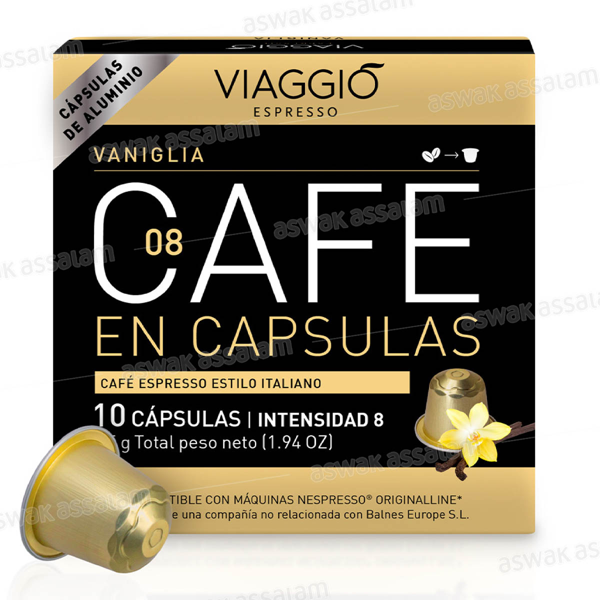CAFÉ VANILLE INTENSITE 8 BOITE 10 CAPSULES VIAGGIO