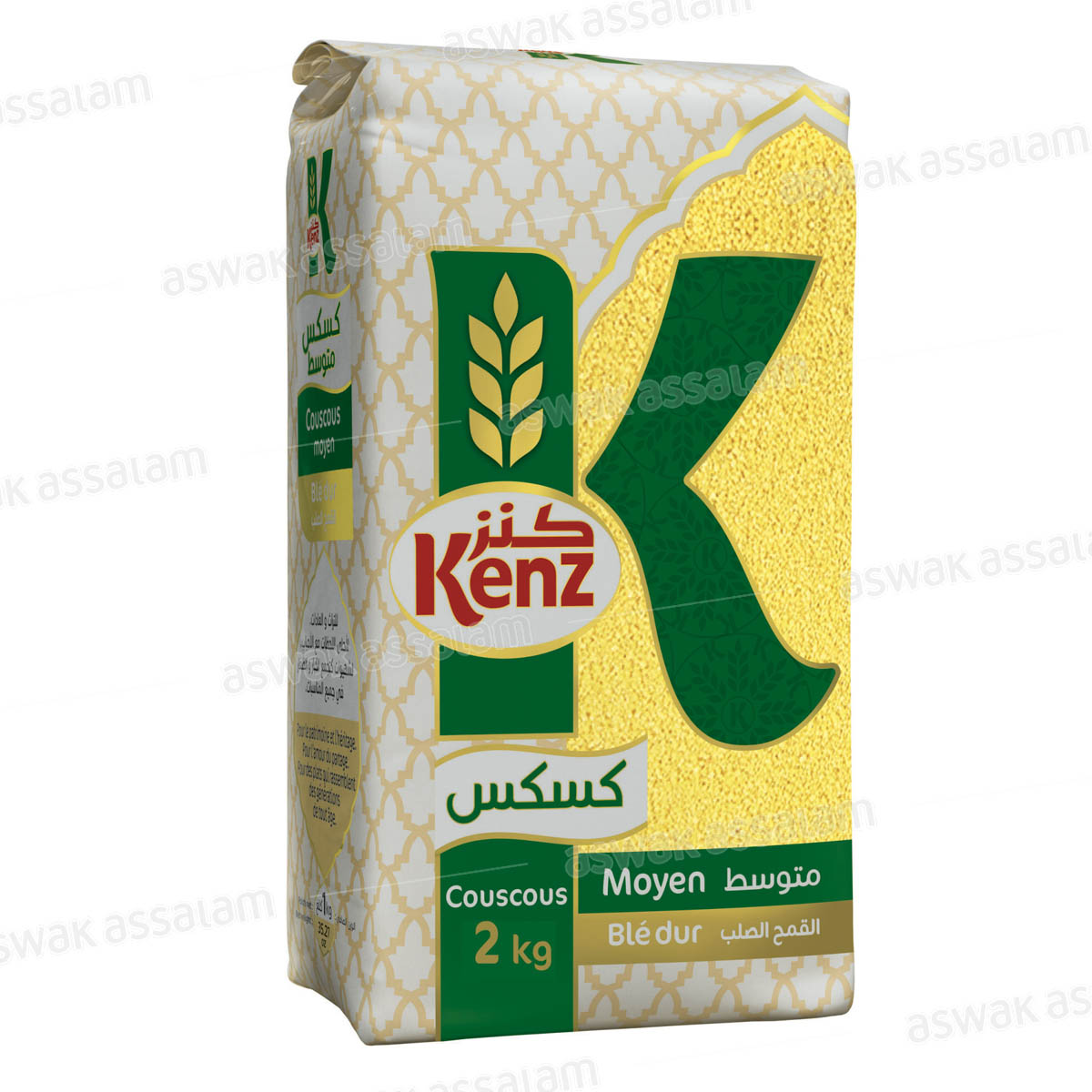 COUSCOUS MOYEN DE BLE DUR 2KG KENZ