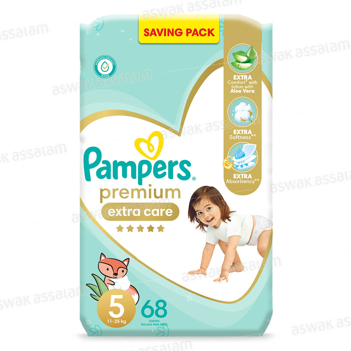 COUCHES BEBE PREMIUM EXTRA CARE TAILLE 5 68 UNITES SAVING PACK PAMPERS