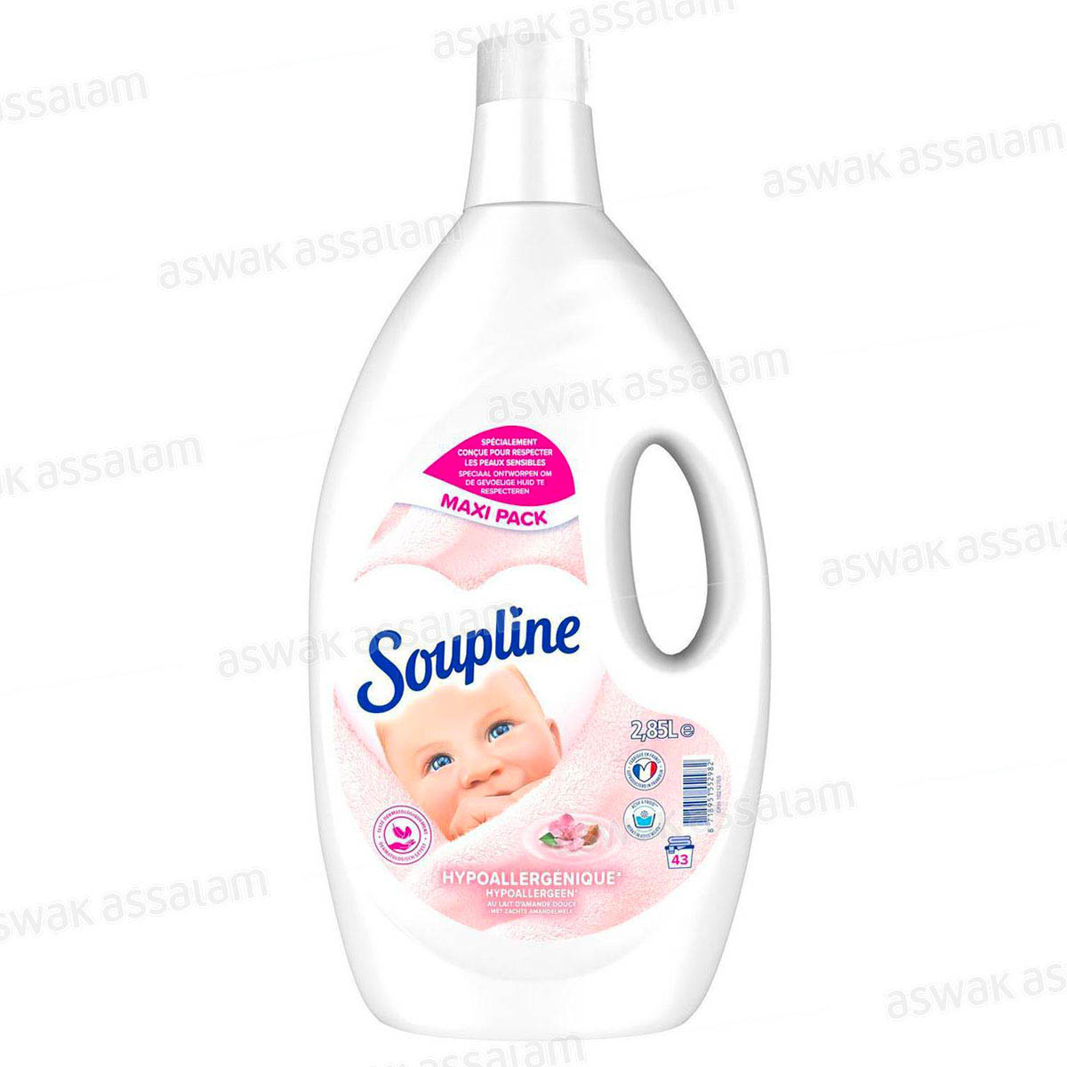 ASSOUPLISSANT HYPOALLERGENIQUE AU LAIT D’AMANDE DOUCE 2,85L SOUPLINE