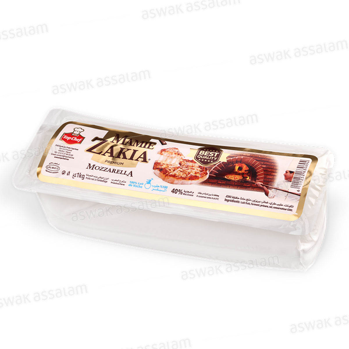 FROMAGE MOZZARELLA BLOC 1KG MAMIE ZAKIA TOP CHEF