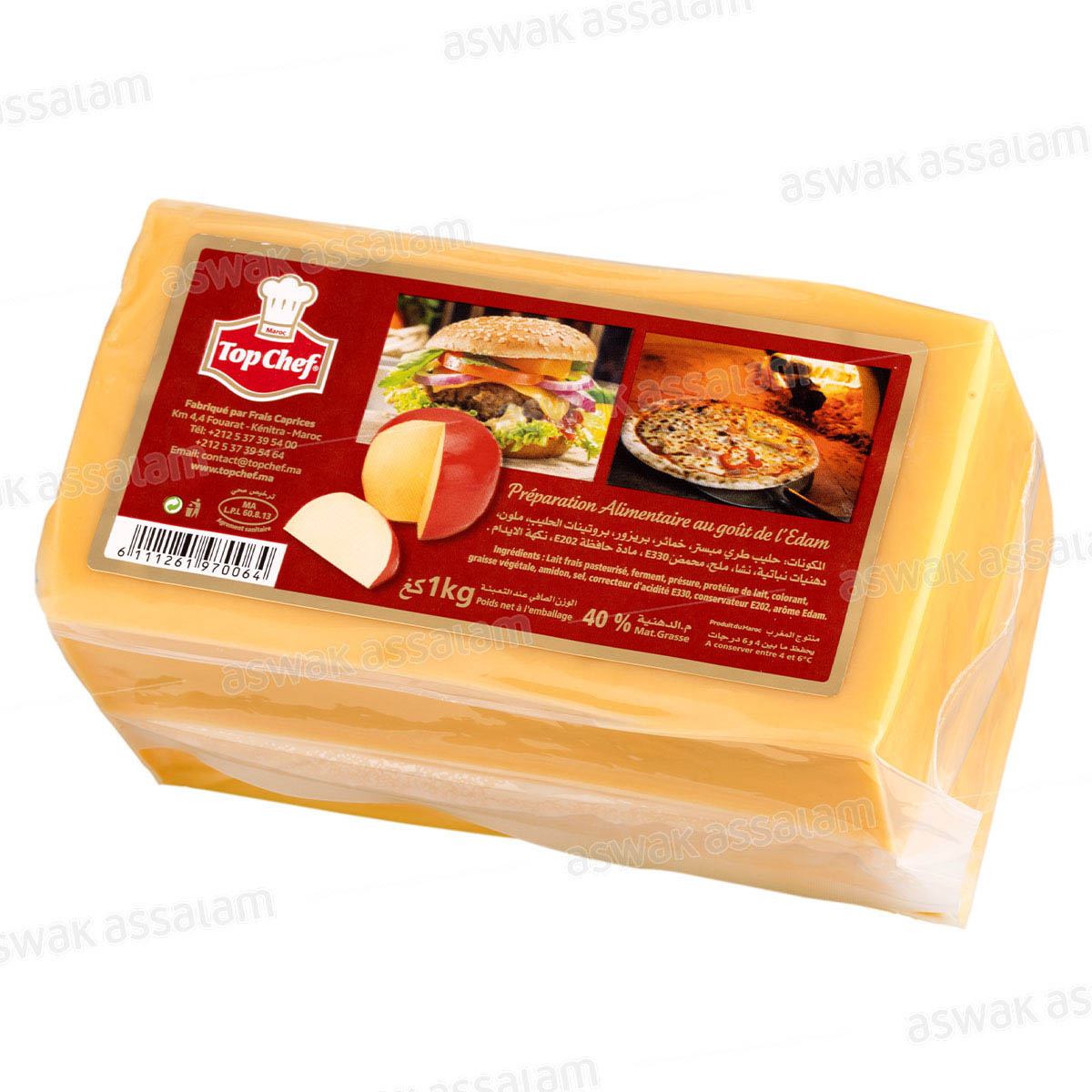 FROMAGE EDAM BLOC 1KG TOP CHEF