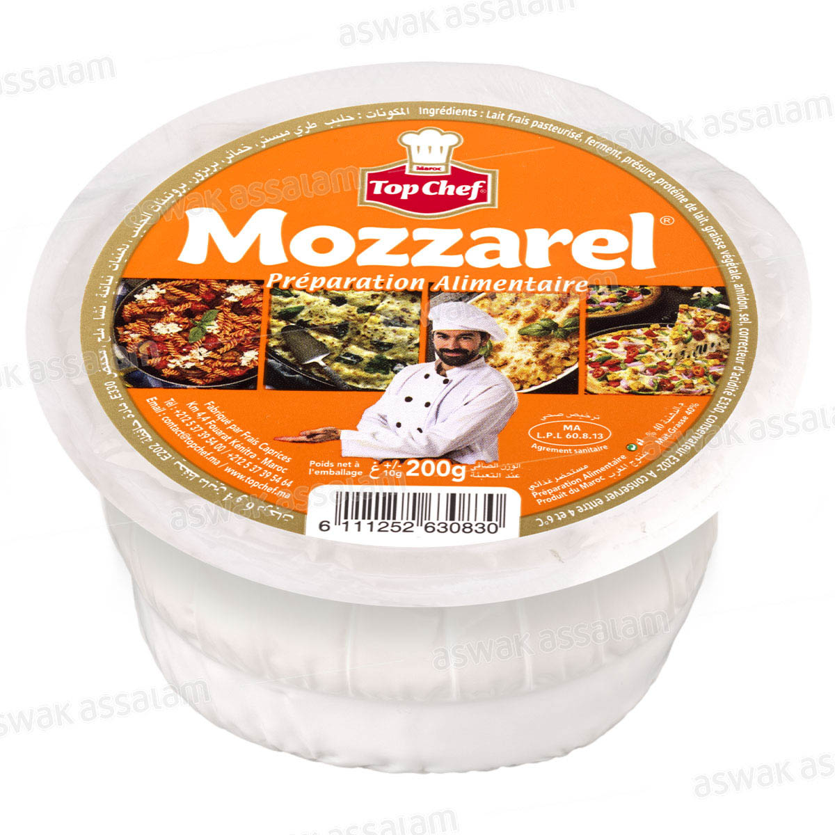 FROMAGE MOZZARELLA BLOC 200G MOZZAREL TOP CHEF