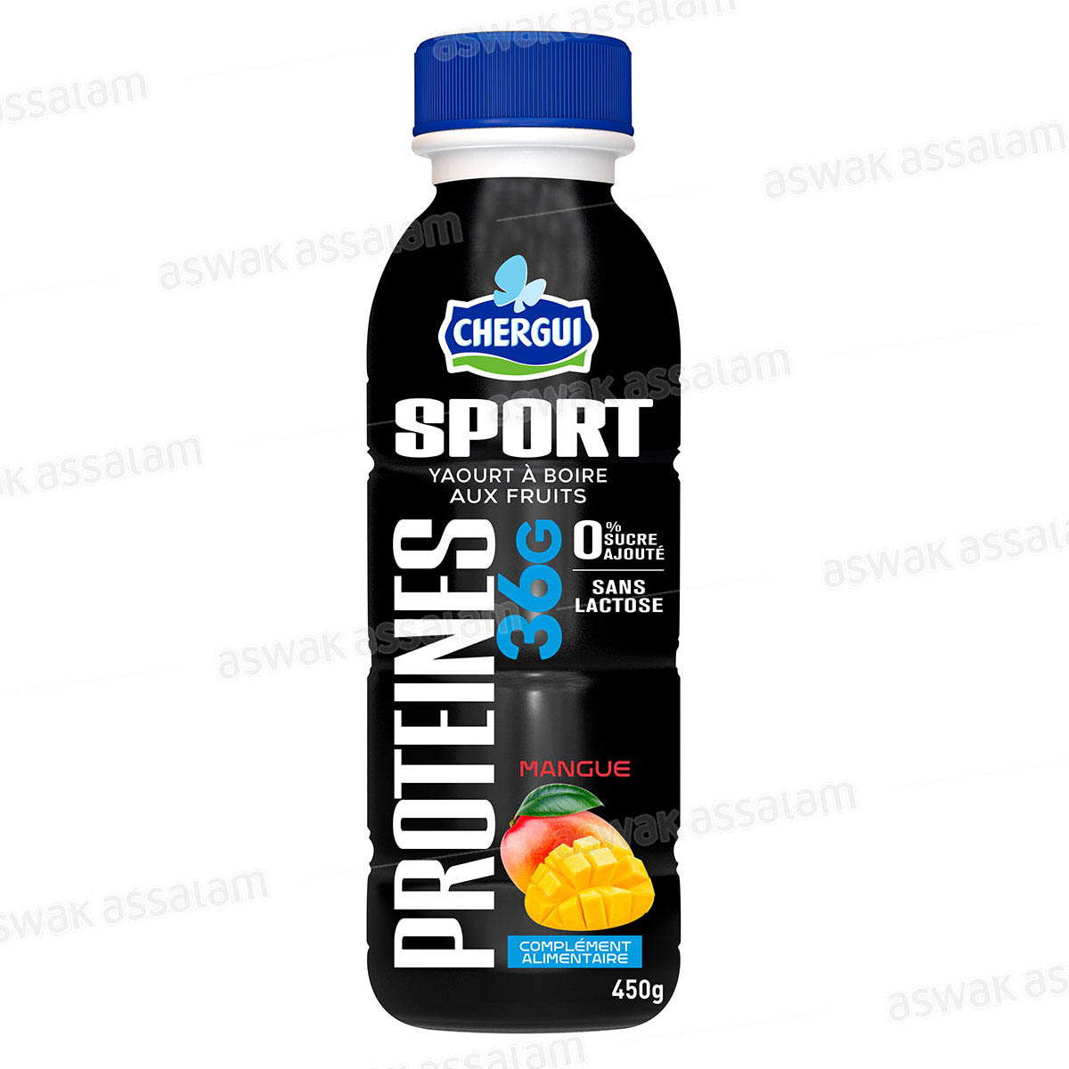 YAOURT A BOIRE PROTEINE MANGUE 450ML CHERGUI SPORT
