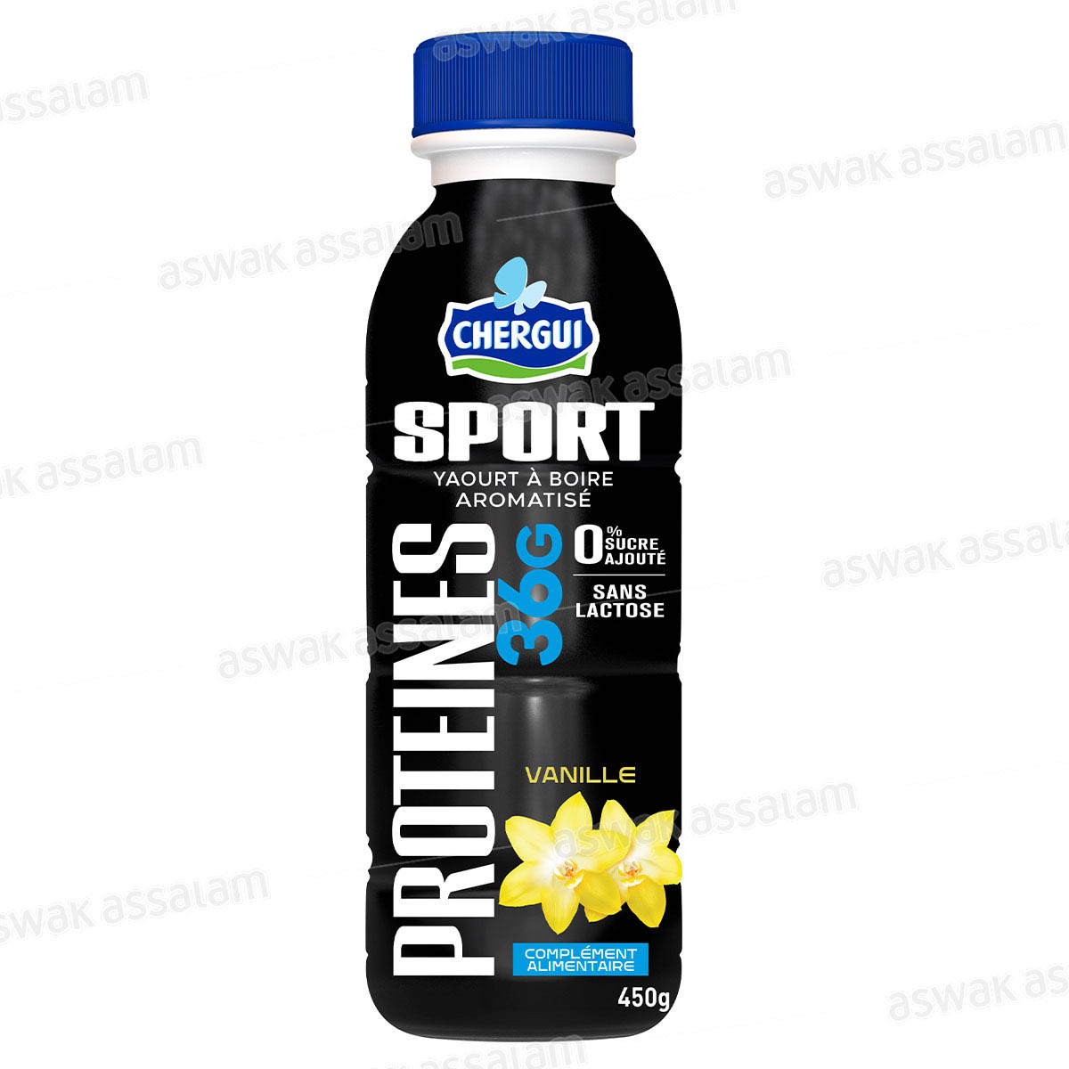 YAOURT A BOIRE PROTEINE VANILLE 450ML CHERGUI SPORT