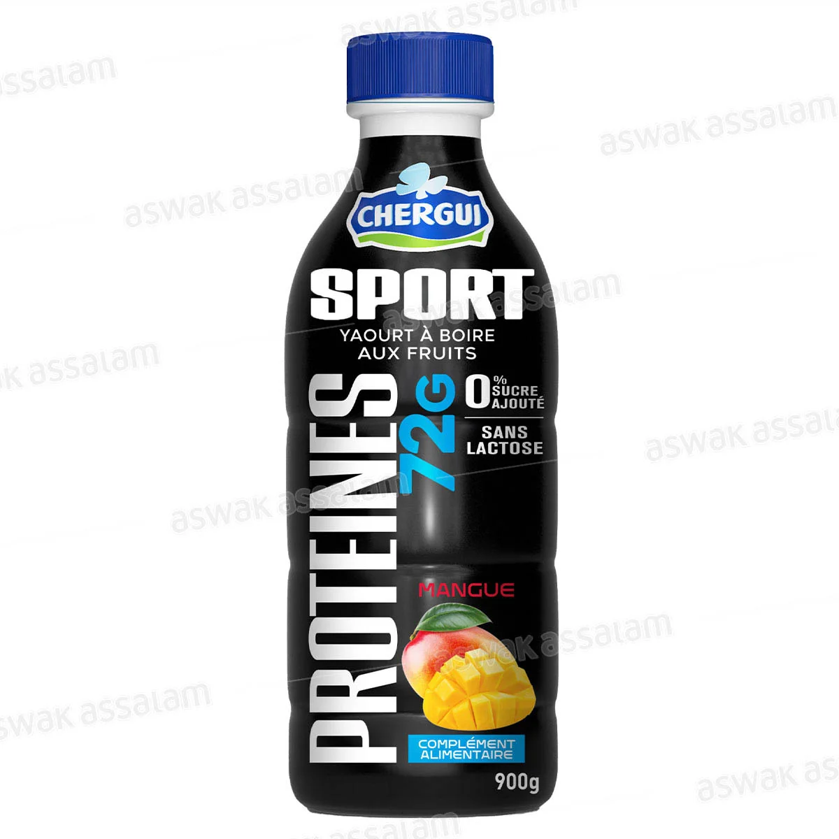YAOURT A BOIRE PROTEINE MANGUE 900ML CHERGUI SPORT