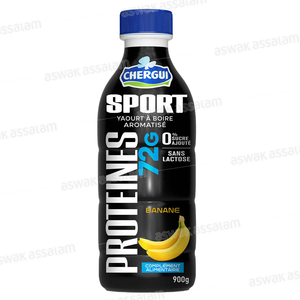 YAOURT A BOIRE PROTEINE BANANE 900ML CHERGUI SPORT