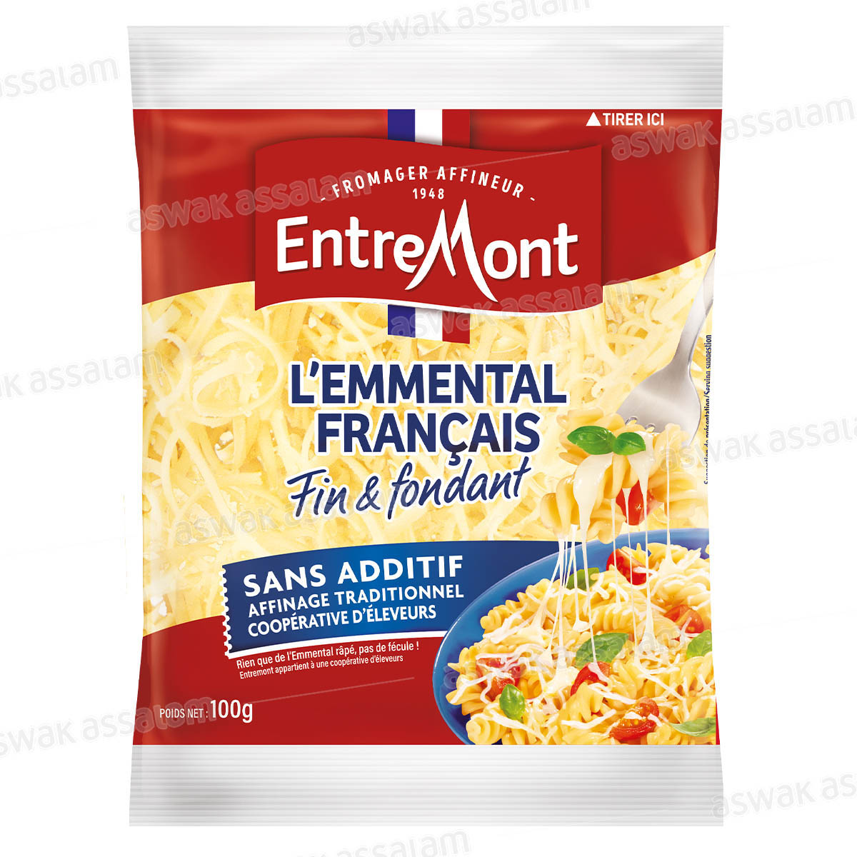 FROMAGE L’EMMENTAL FRANCAIS RAPE 100G ENTREMONT