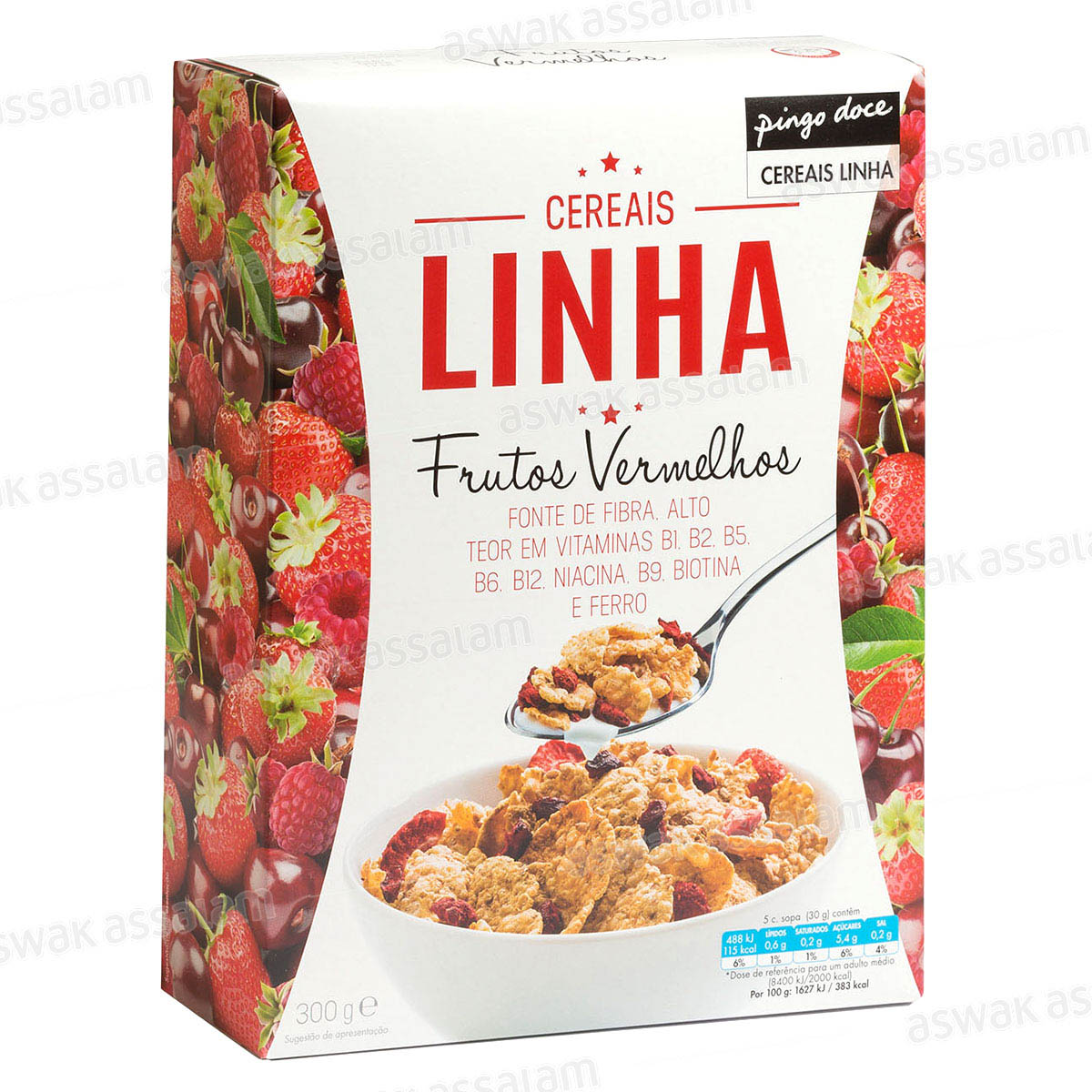 CEREALES AUX FRUITS ROUGES 300G LINHA PINGO DOCE