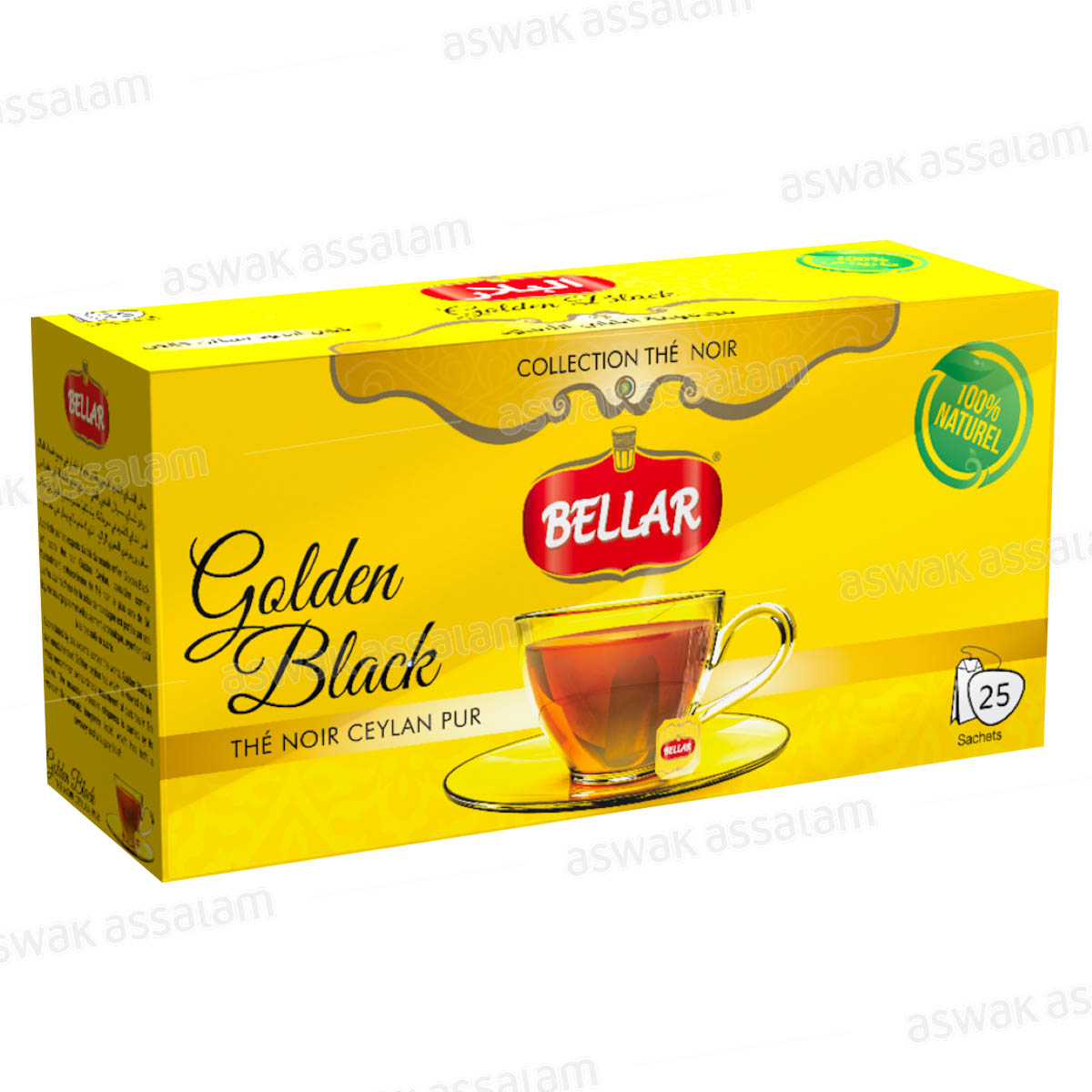 THE NOIR CEYLAN PUR GOLDEN BLACK 25 SACHETS BELLAR