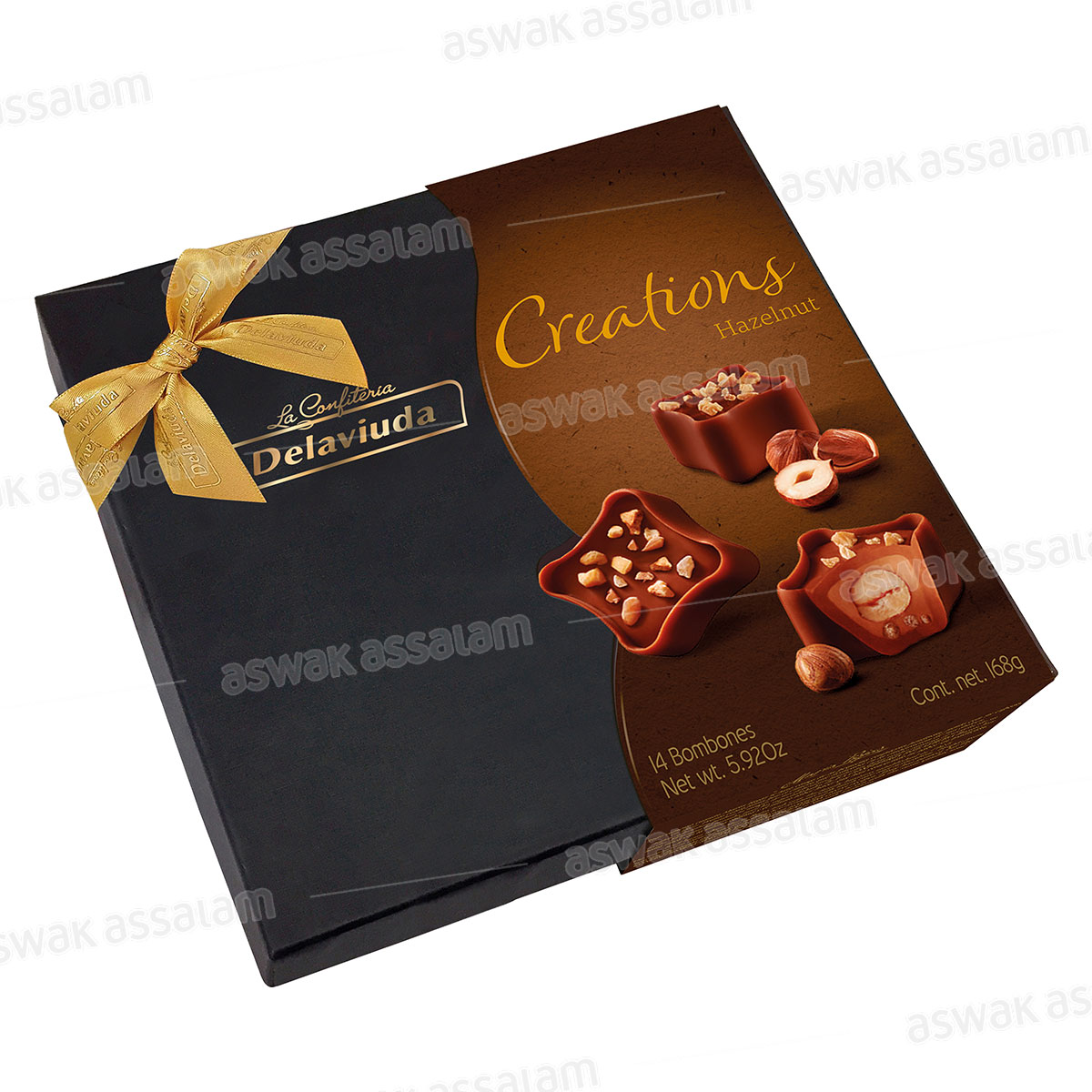 ASSORTIMENT DE CHOCOLATS AUX NOISETTES 168G CREATIONS DELAVIUDA