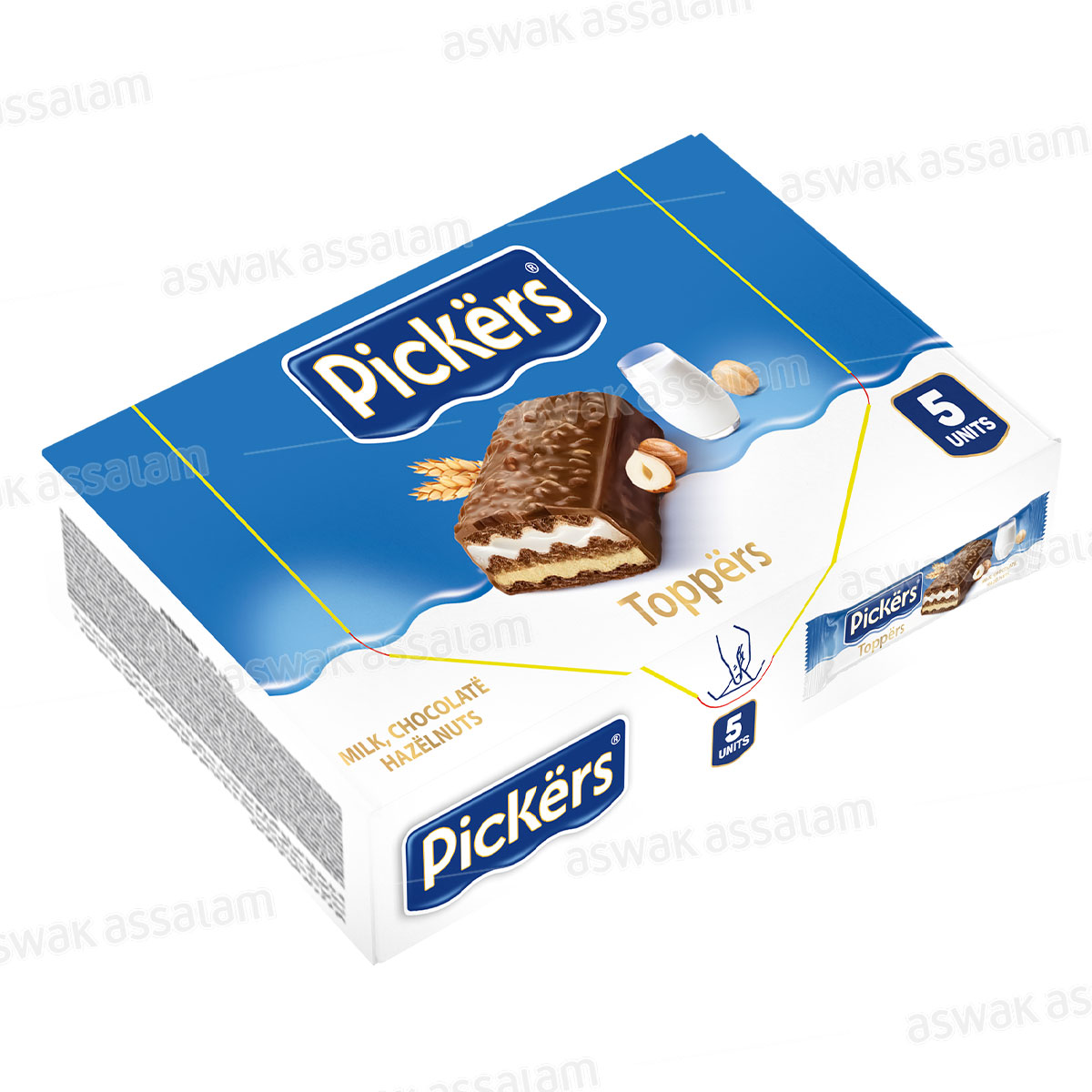 BISCUITS TOPPERS CHOCOLAT LAIT NOISETTE 5*35G PACK PICKERS