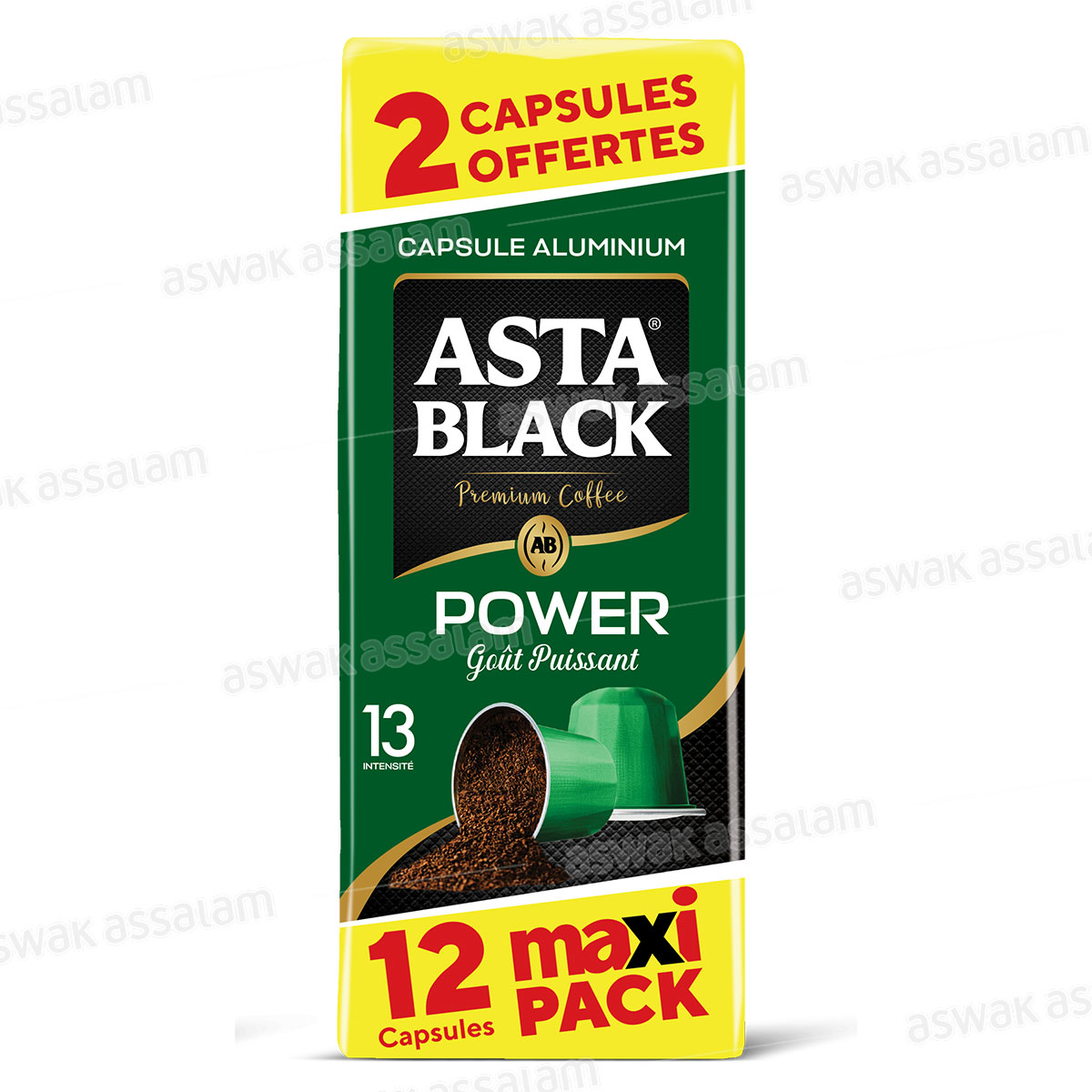 CAFE POWER BOITE 10 CAPSULES ASTA BLACK (2 CAPSULES GRATUITES)
