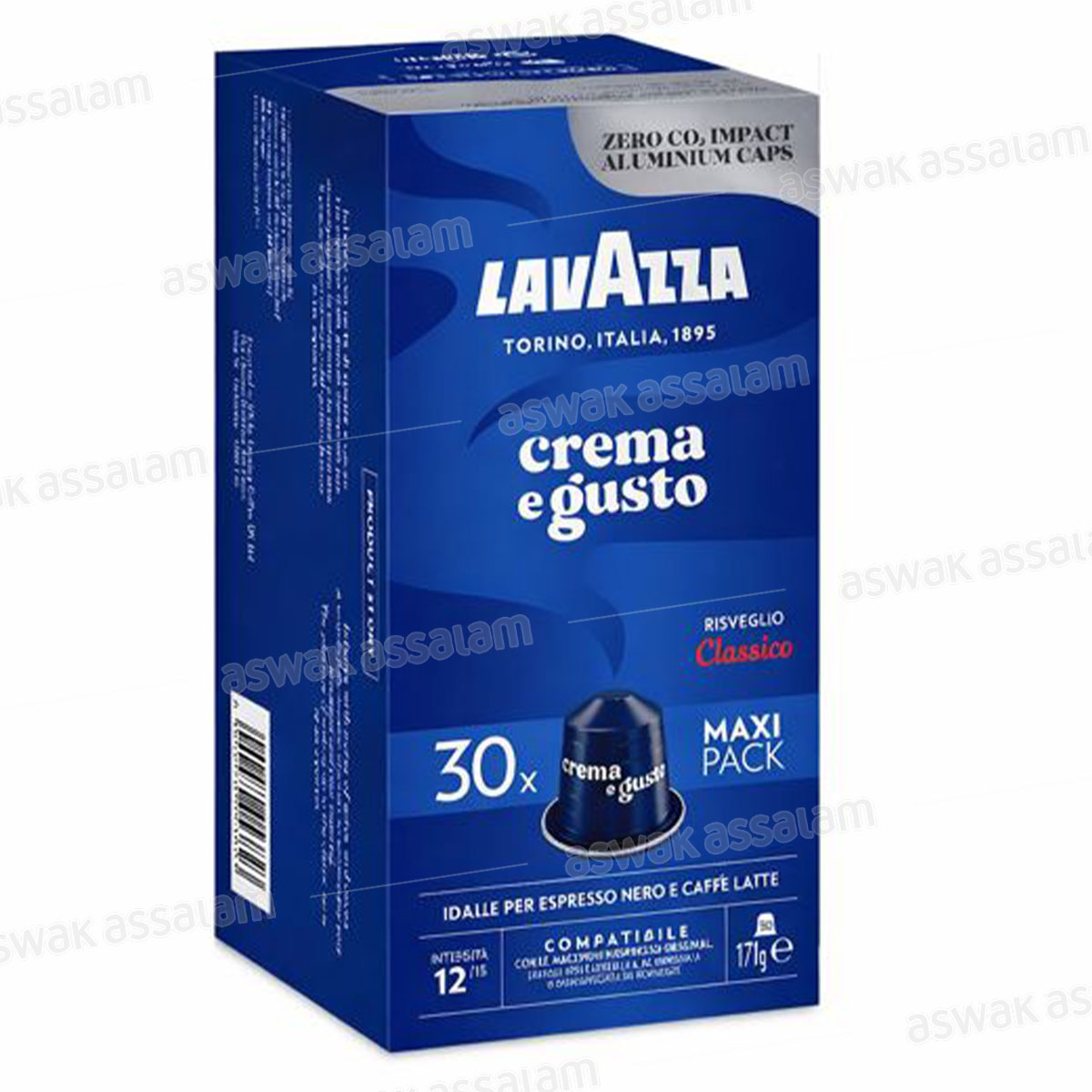 CAFE CREMA E GUSTO INTENSITE 12 BOITE 30 CAPSULES LAVAZZA