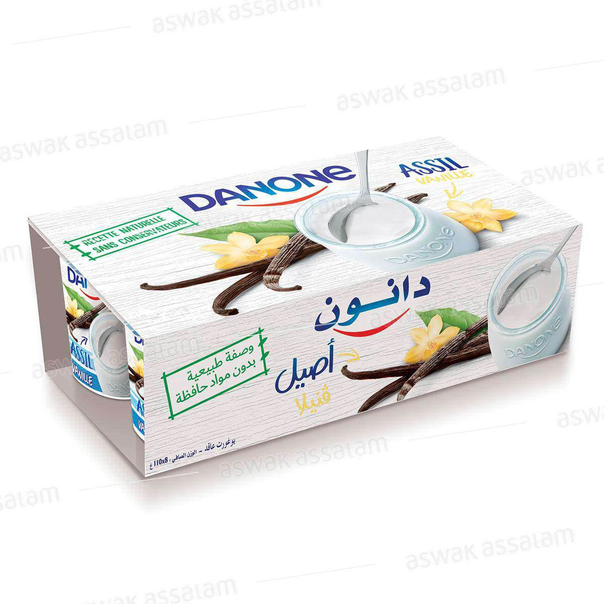 YAOURT ASSIL FERME VANILLE  8*110G PACK DANONE