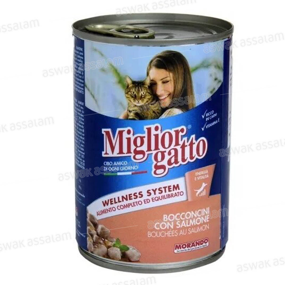 BOUCHEES POUR CHAT AU SAUMON 405G MIGLIOR GATTO MORANDO