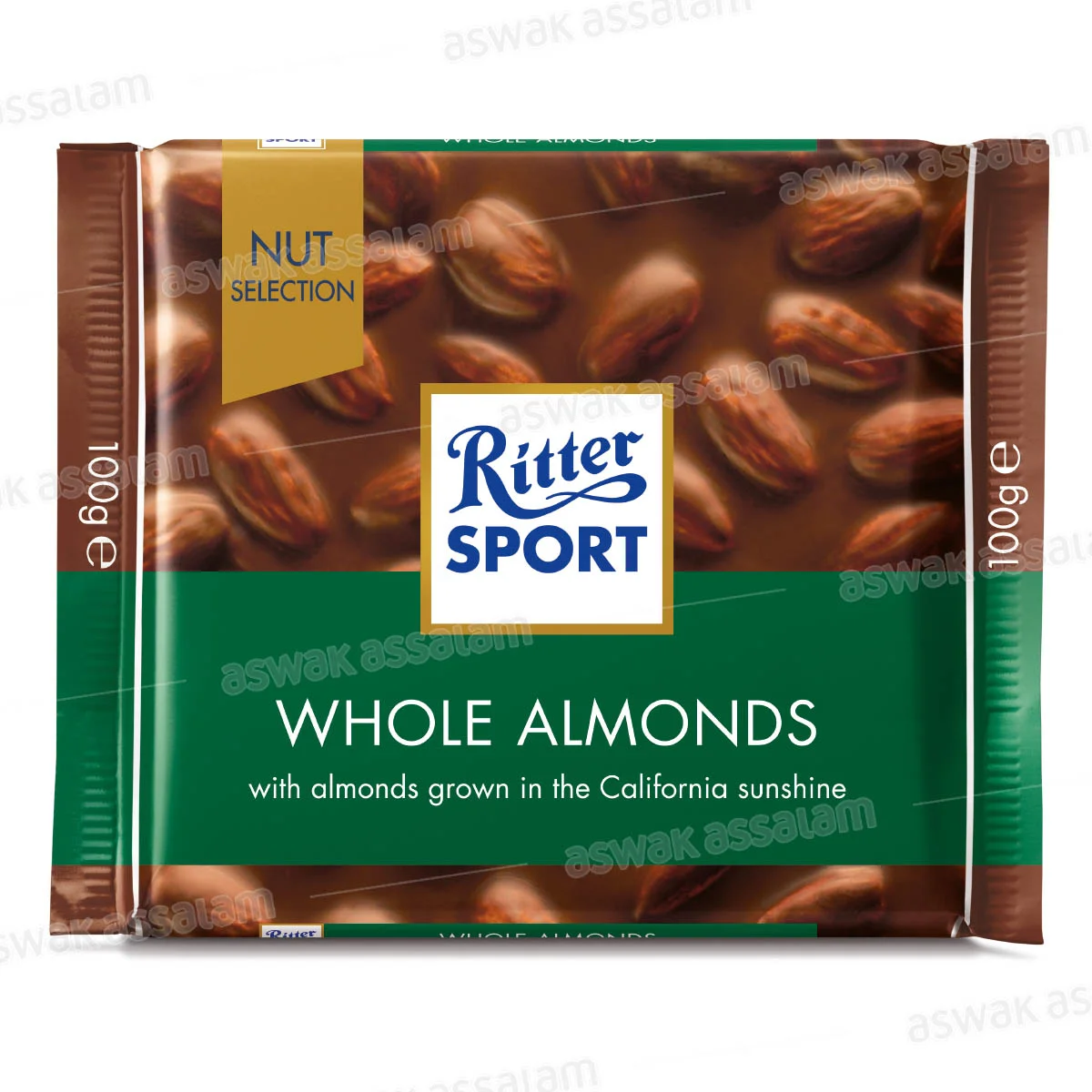 CHOCOLAT AMANDES ENTIERES 100G RITTER SPORT