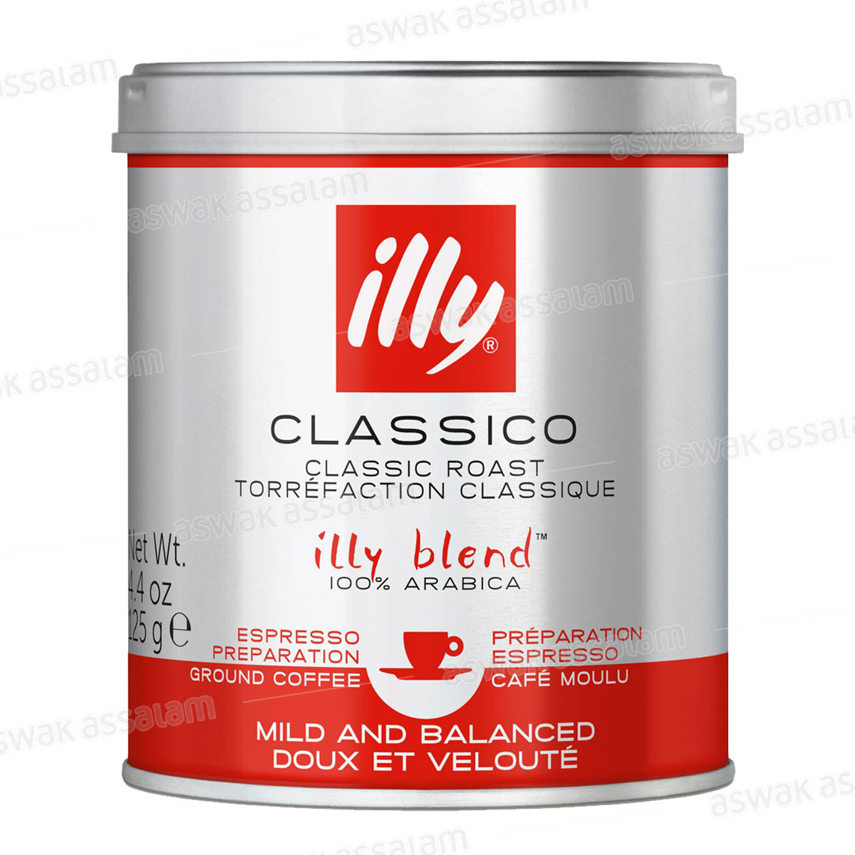 CAFE MOULU CLASSICO 100% ARABICA BOITE 125G ILLY