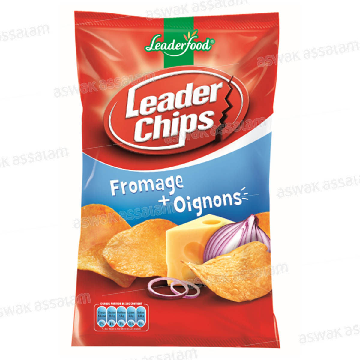 CHIPS FROMAGE &amp; OIGNONS 90G LEADER CHIPS
