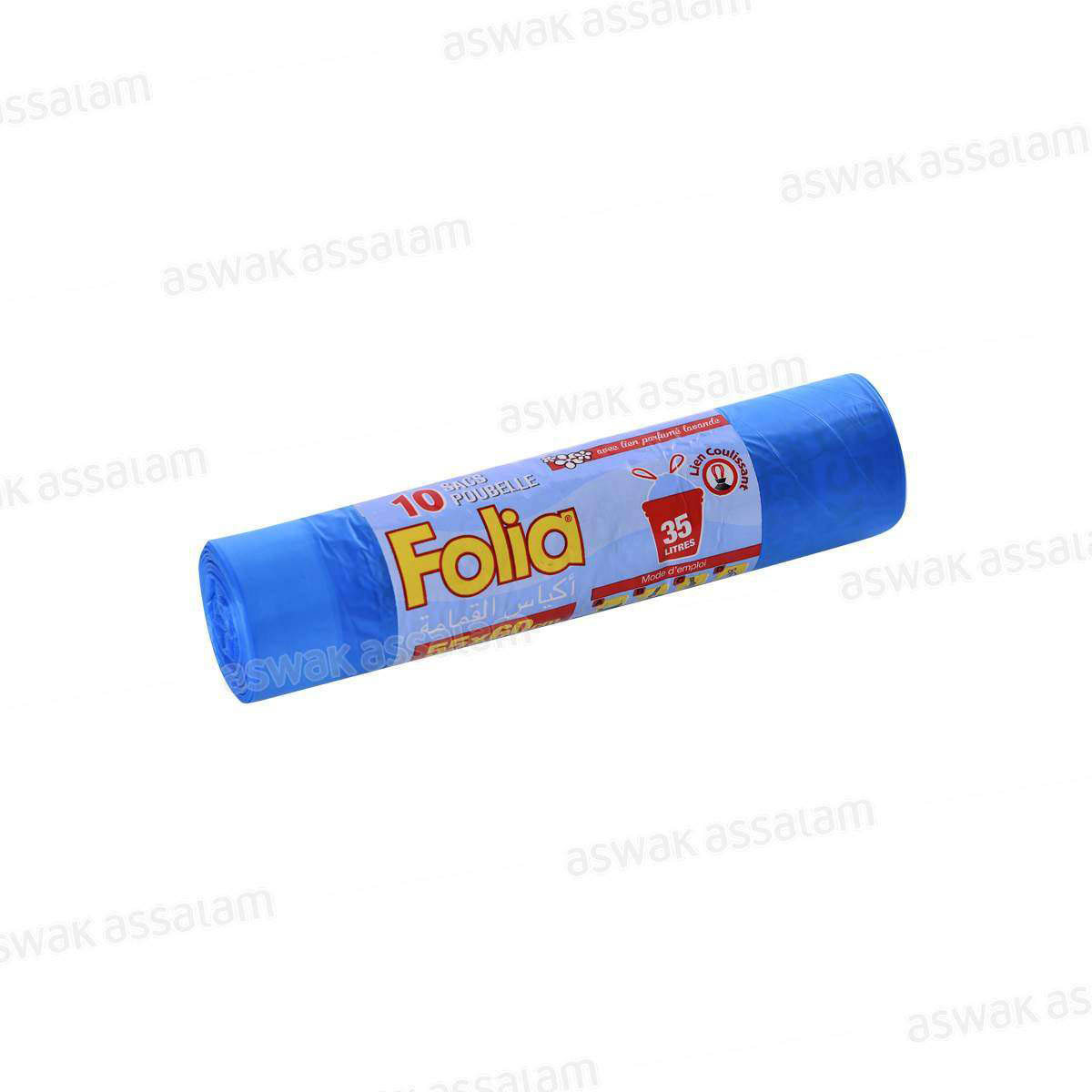 10 SACS POUBELLES 35L FOLIA