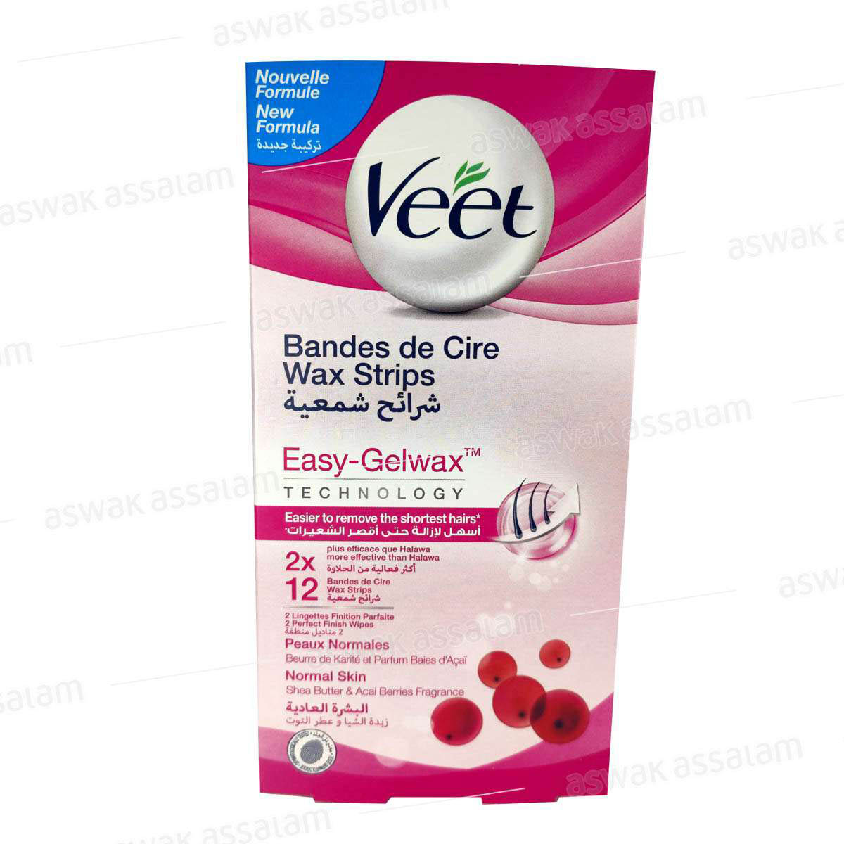 BANDE DE CIRE PEAU NORMALE 10 UNITES VEET